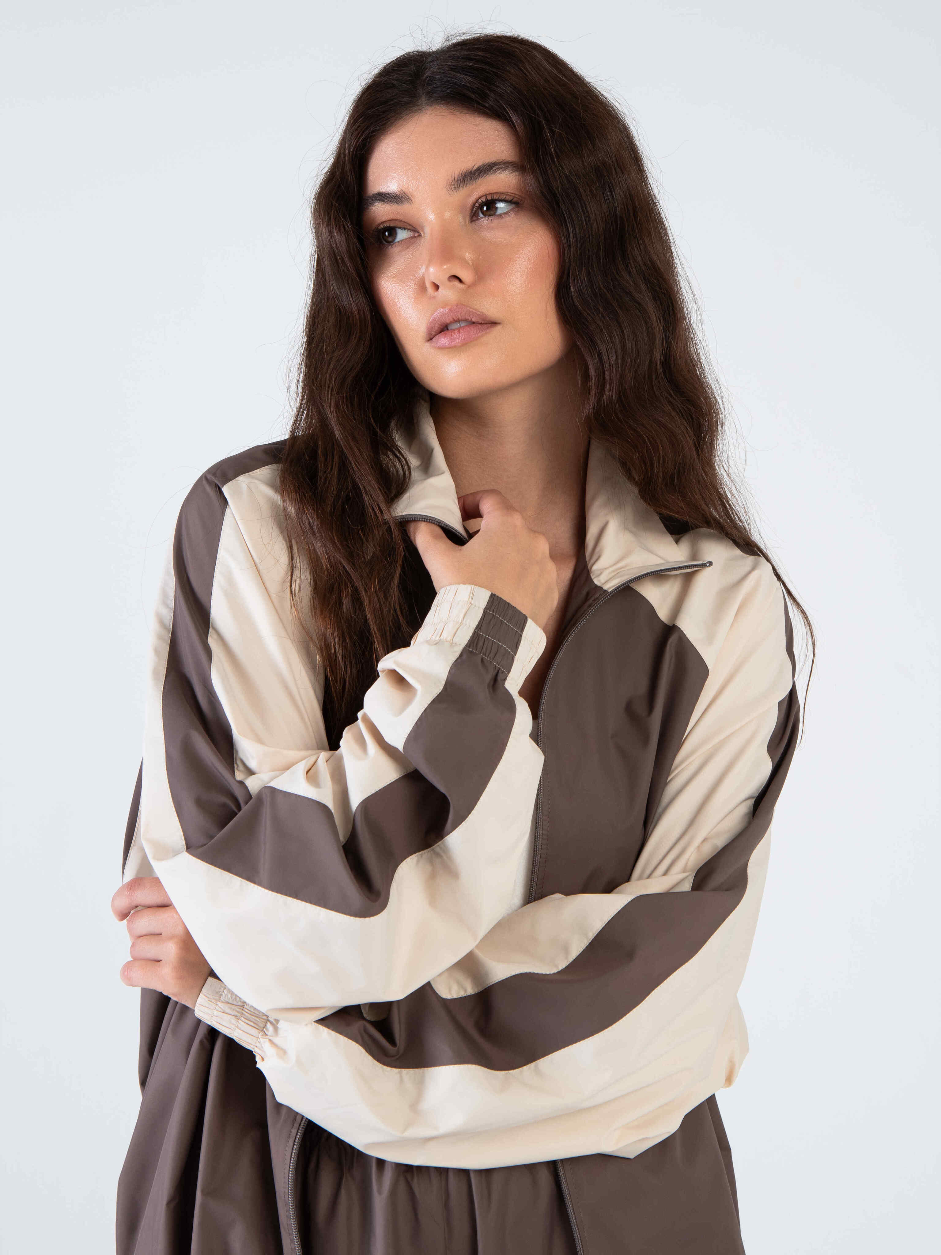 Олимпийка коричневая из премиальной курточной ткани Kosmos(фото5)