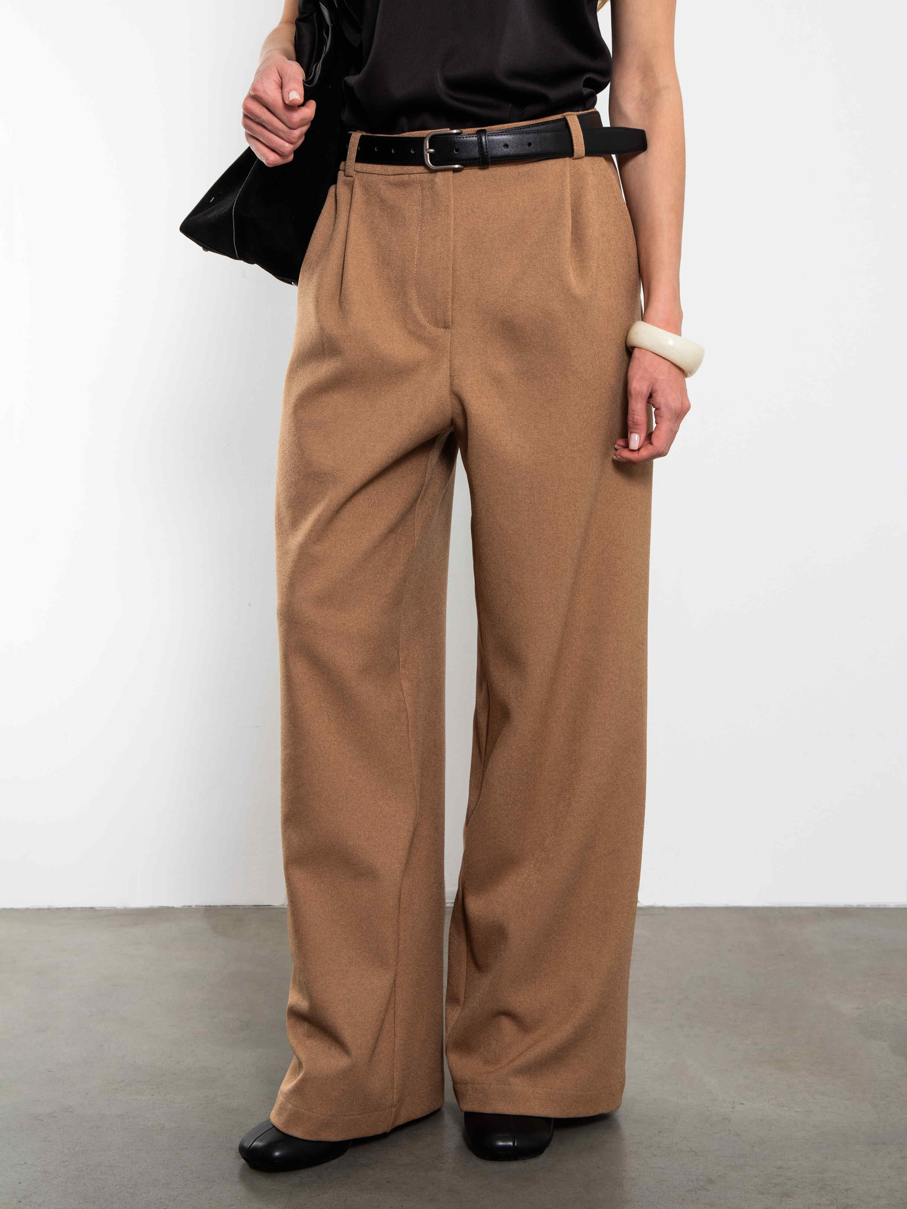 Брюки палаццо песочного цвета Kosmos(фото3)