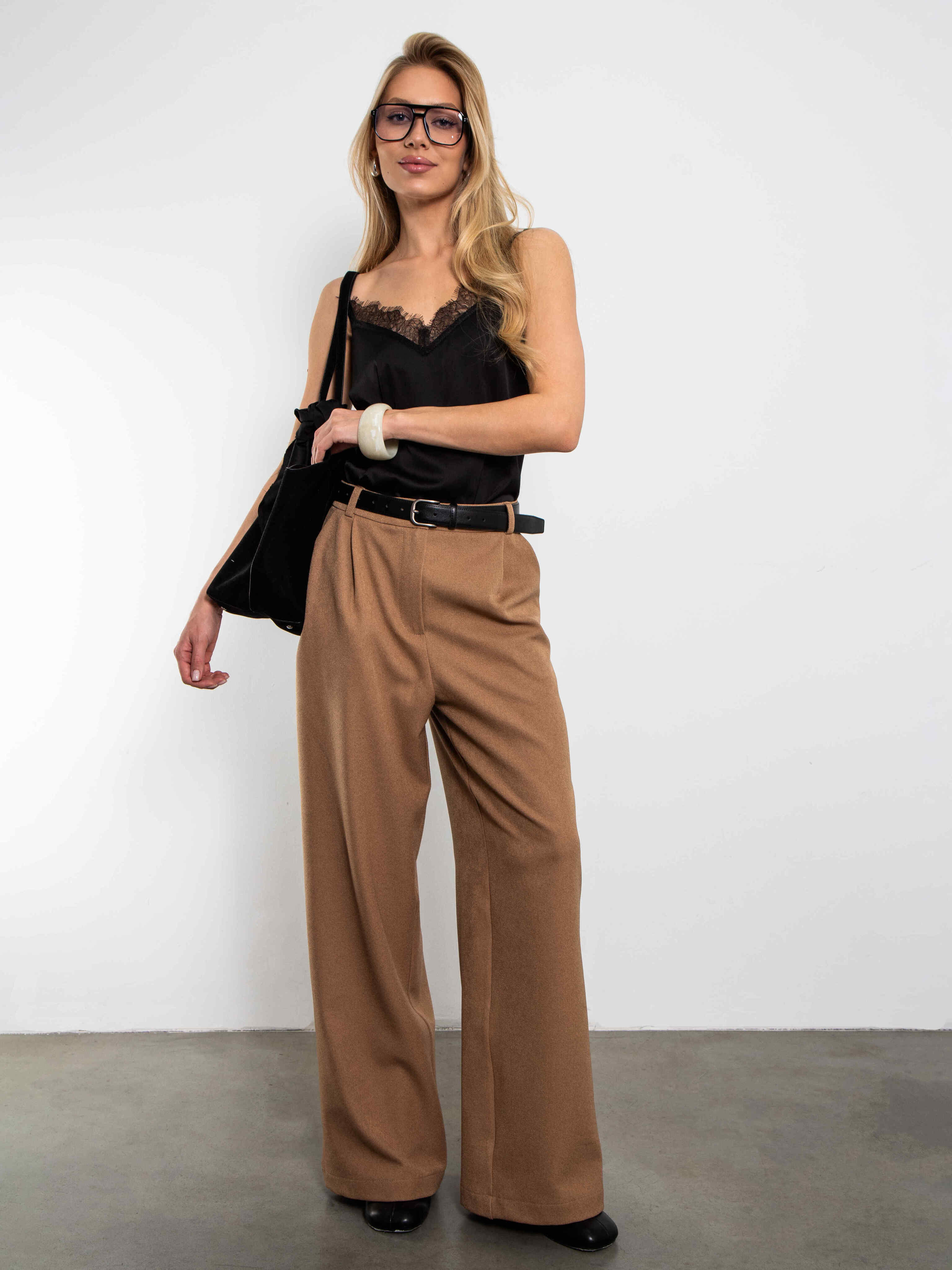 Брюки палаццо песочного цвета Kosmos(фото2)