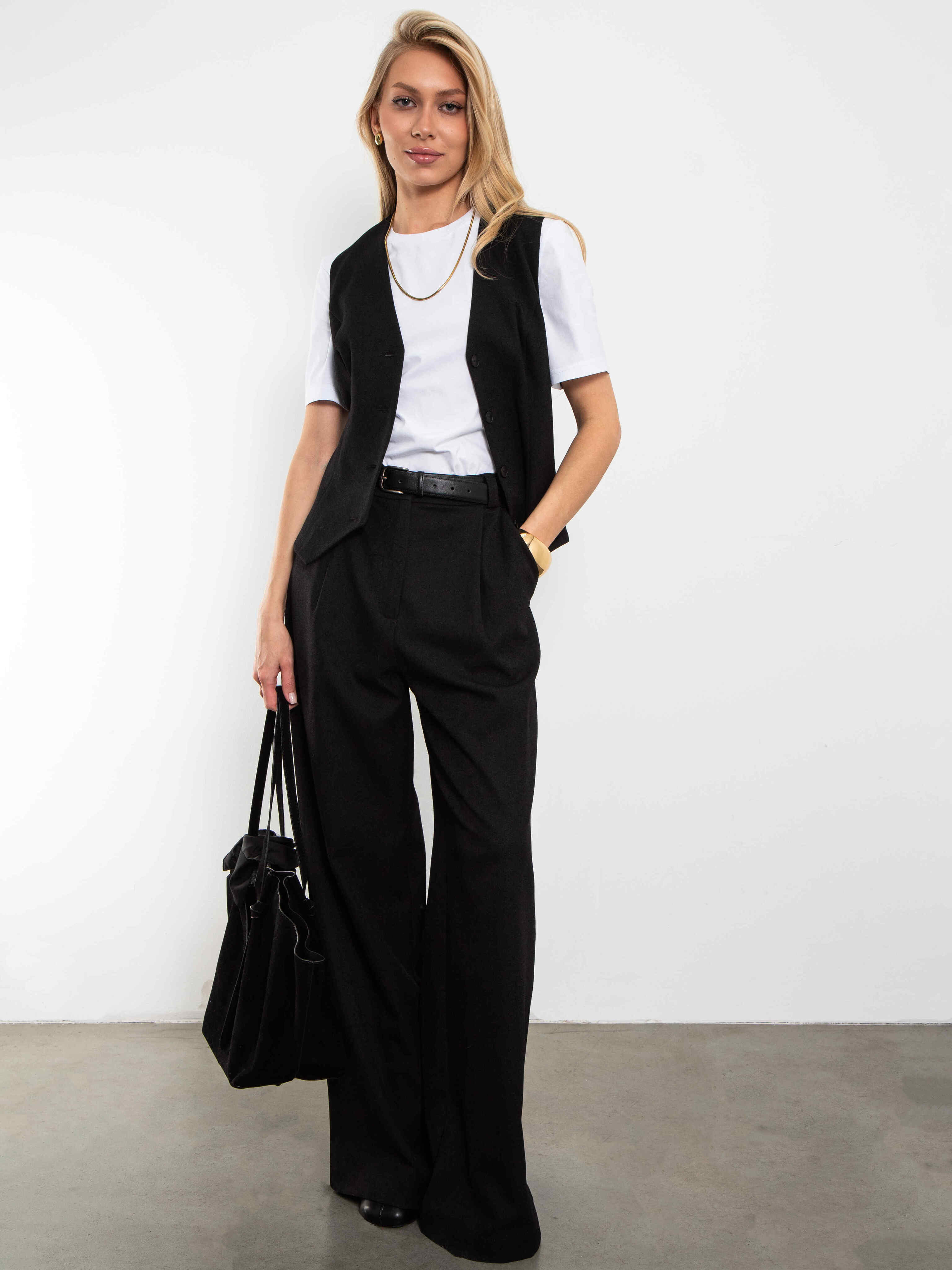 Жилет классический чёрный Kosmos(фото4)