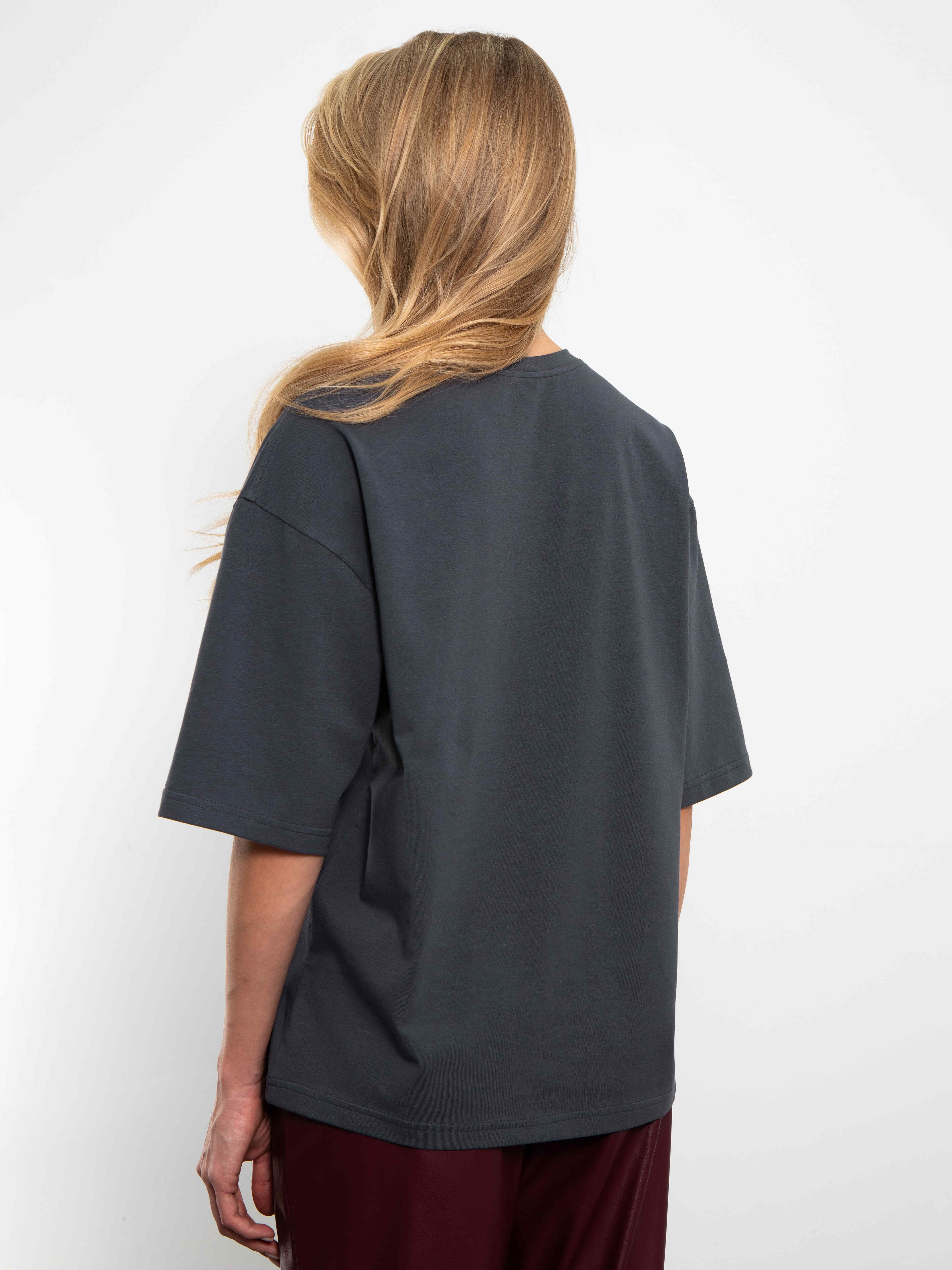 Футболка серая с цветочным принтом Kosmos(фото5)