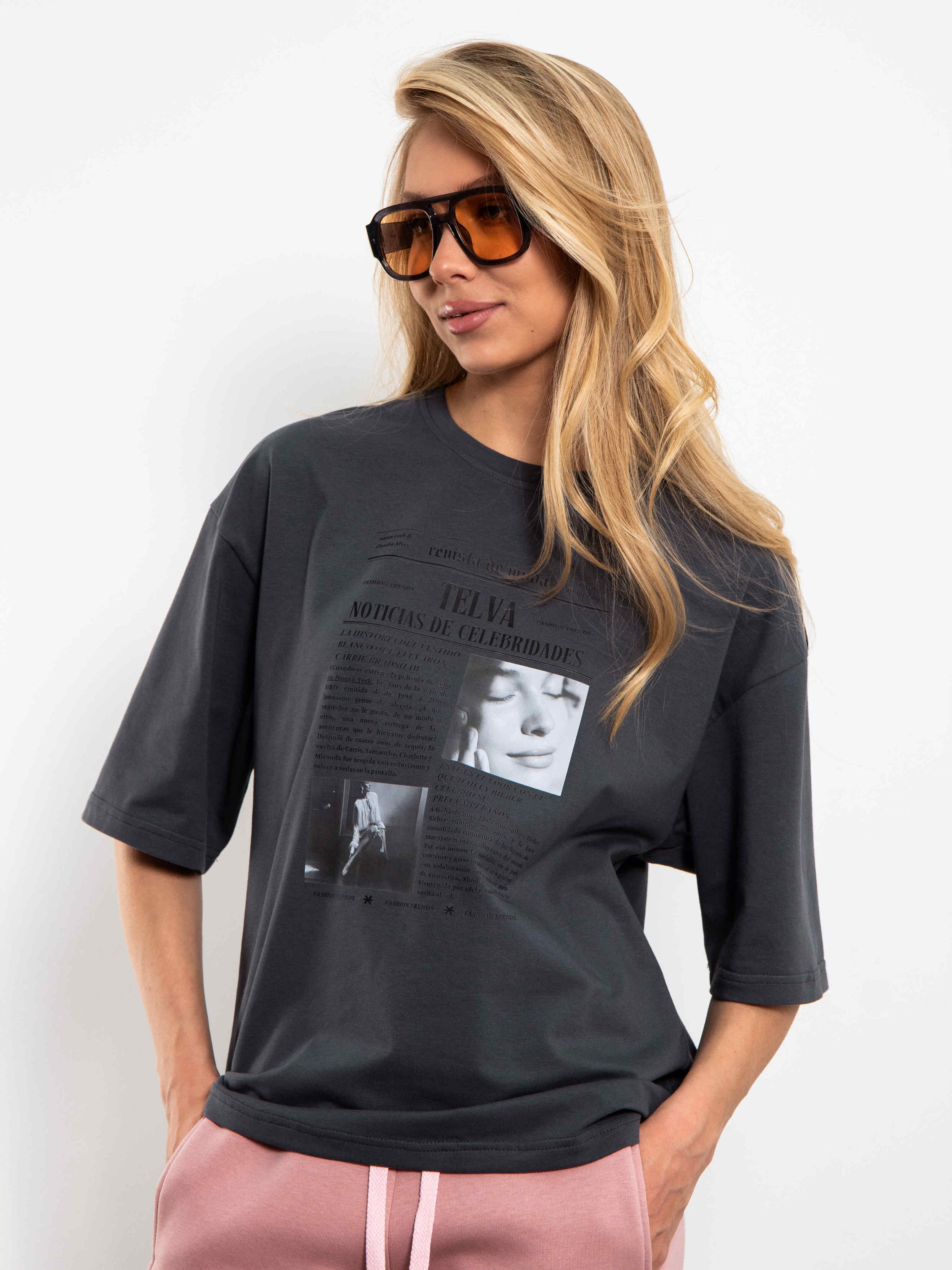 Футболка трикотажная с принтом Kosmos(фото4)