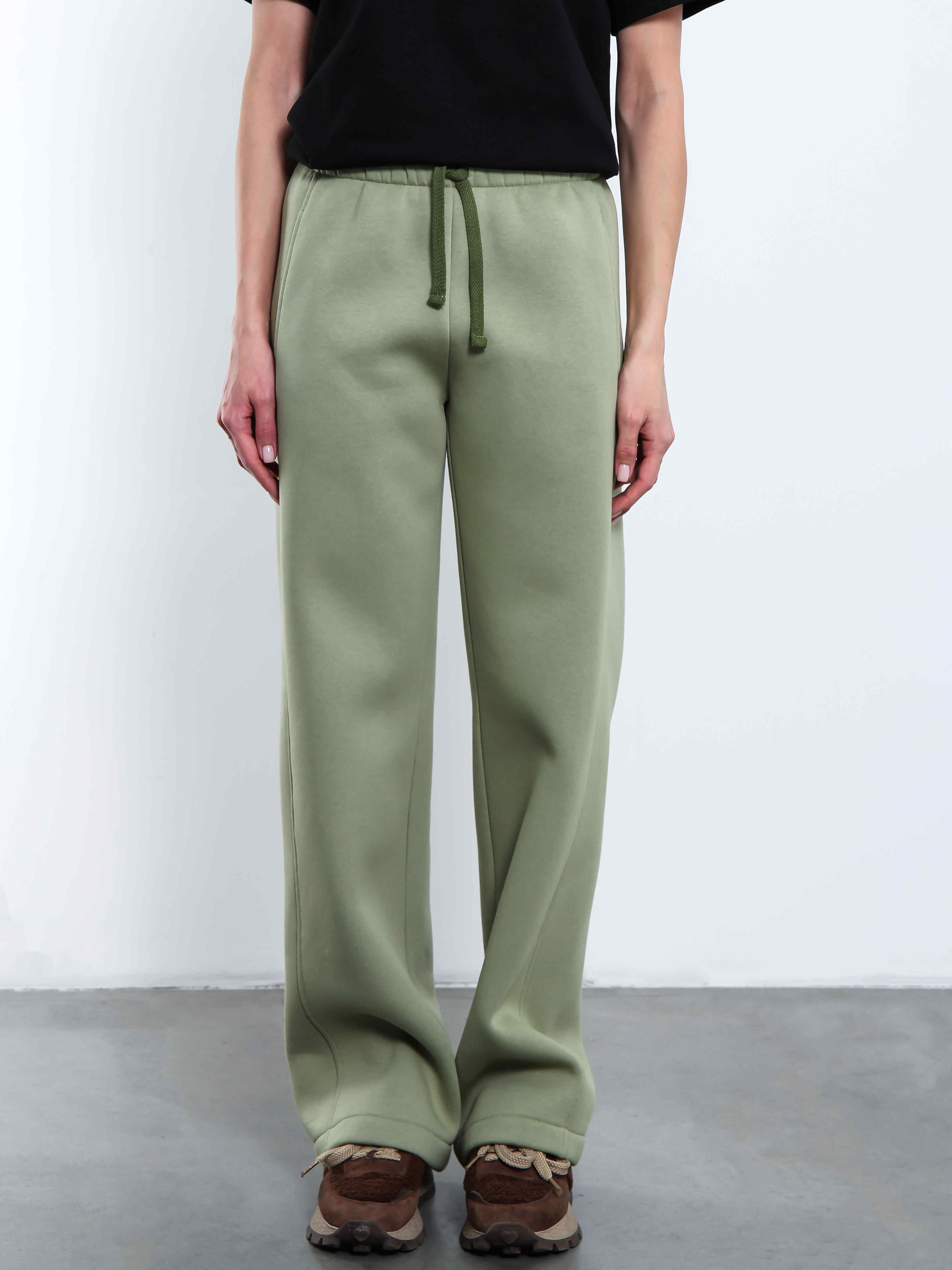 Брюки с начёсом в оливковом цвете Kosmos(фото3)