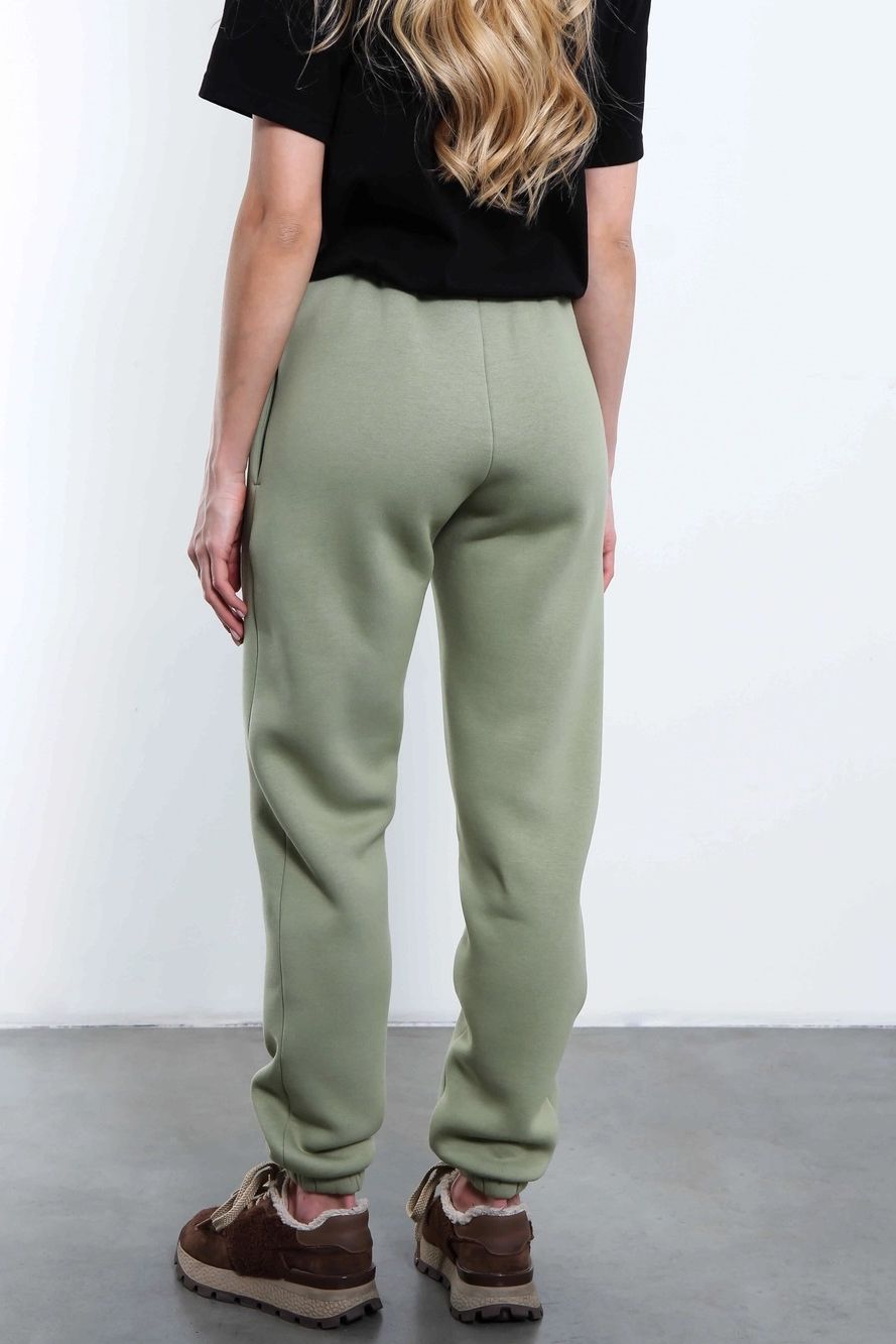 Брюки джоггеры с начёсом в оливковом цвете Kosmos(фото5)
