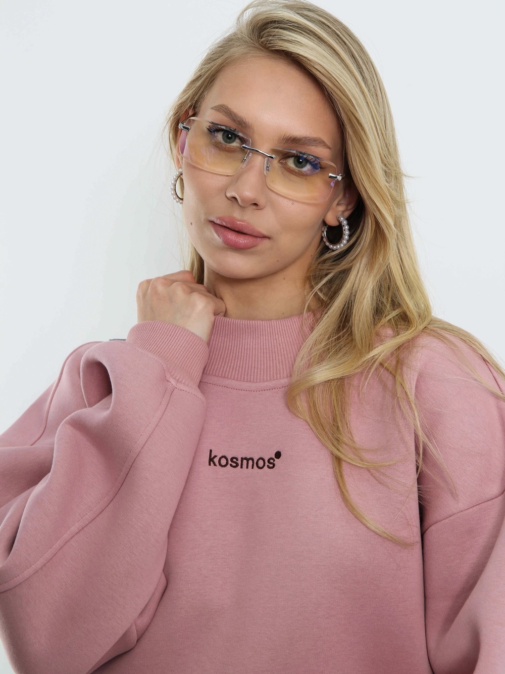 Свитшот женский оверсайз с начёсом Kosmos(фото4)