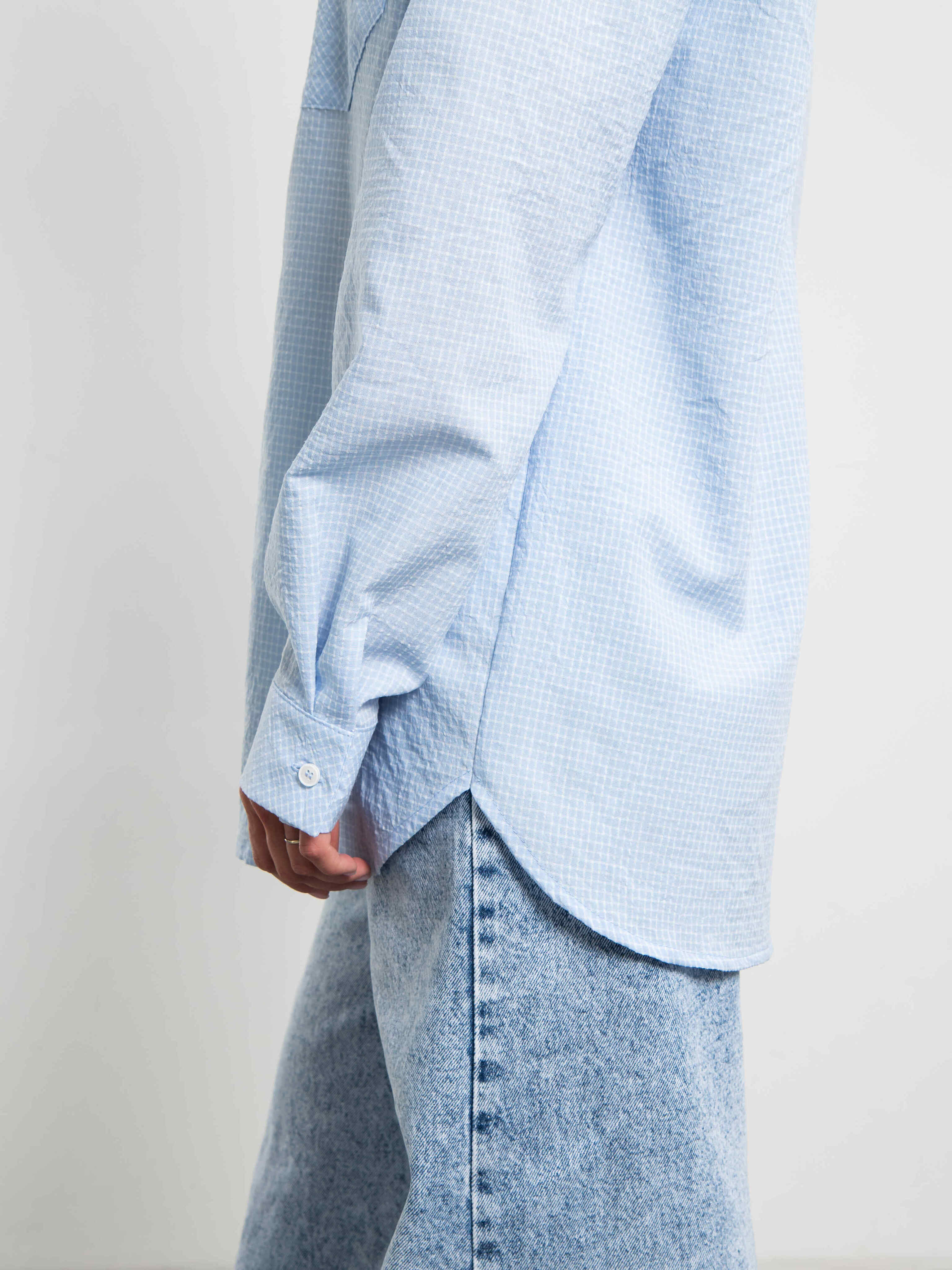 Рубашка в голубую клетку Kosmos(фото7)