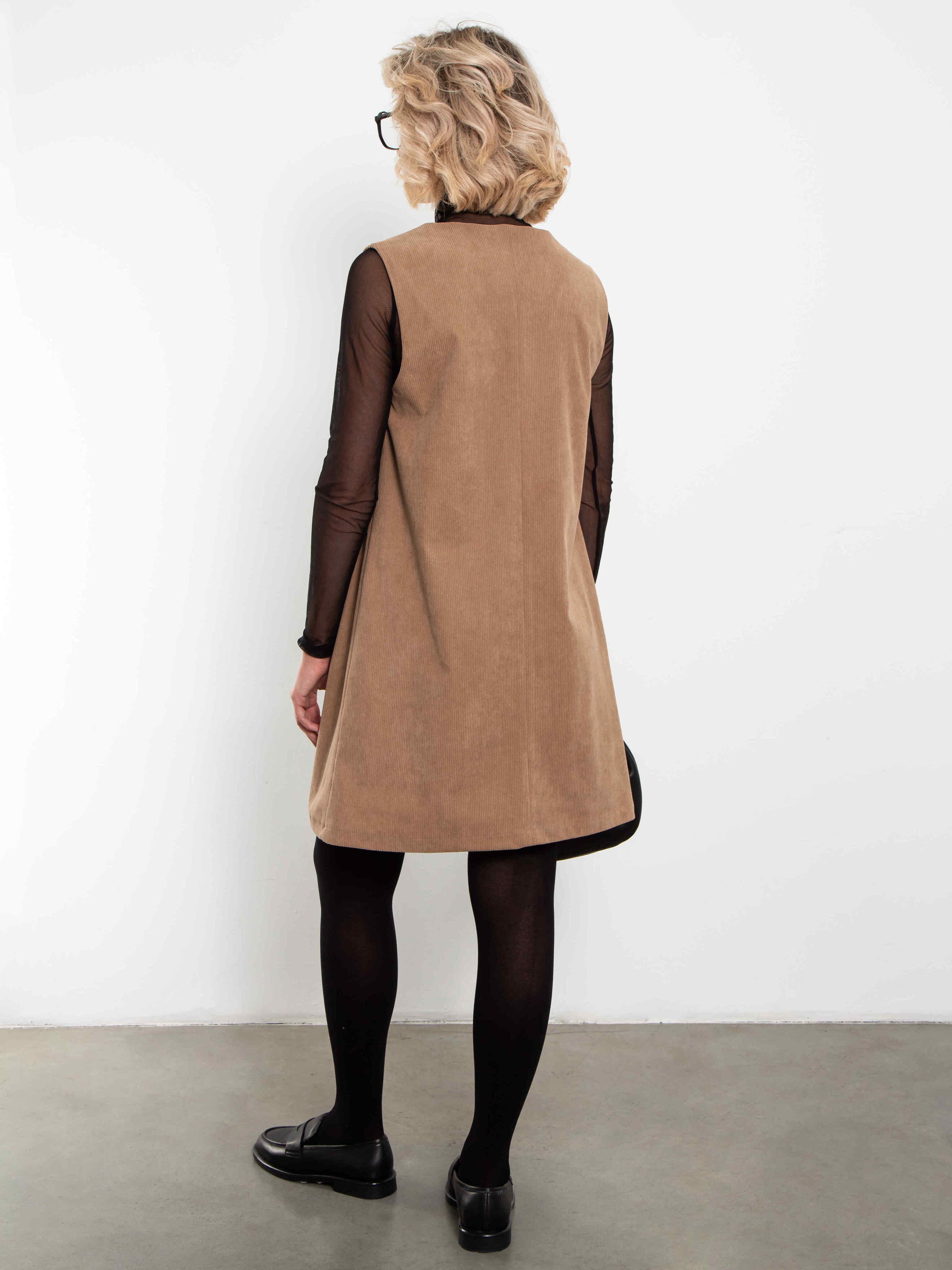 Сарафан из вельвета песочного цвета Kosmos(фото3)