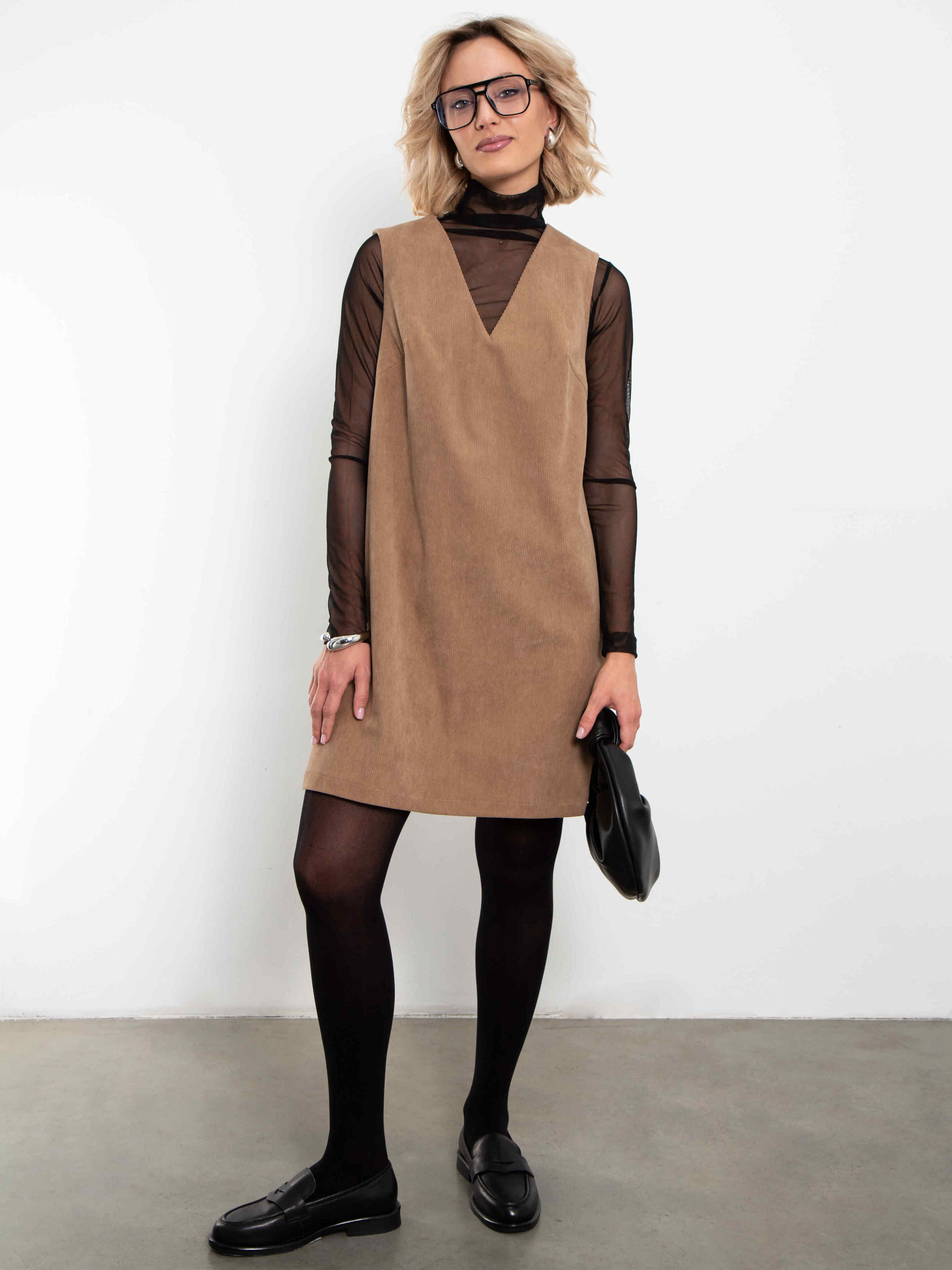 Сарафан из вельвета песочного цвета Kosmos(фото2)