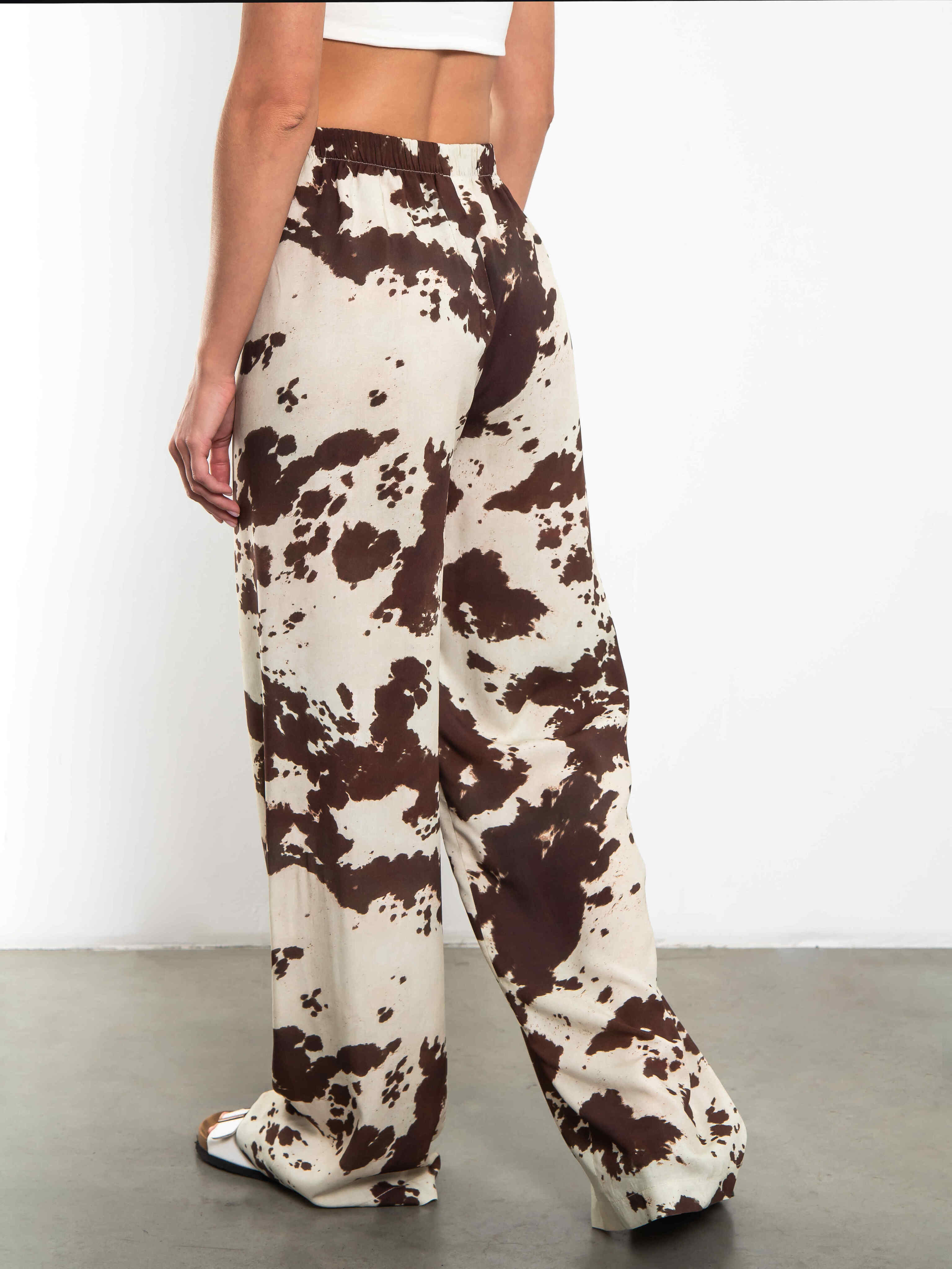 Брюки широкие с выразительным принтом Kosmos(фото6)