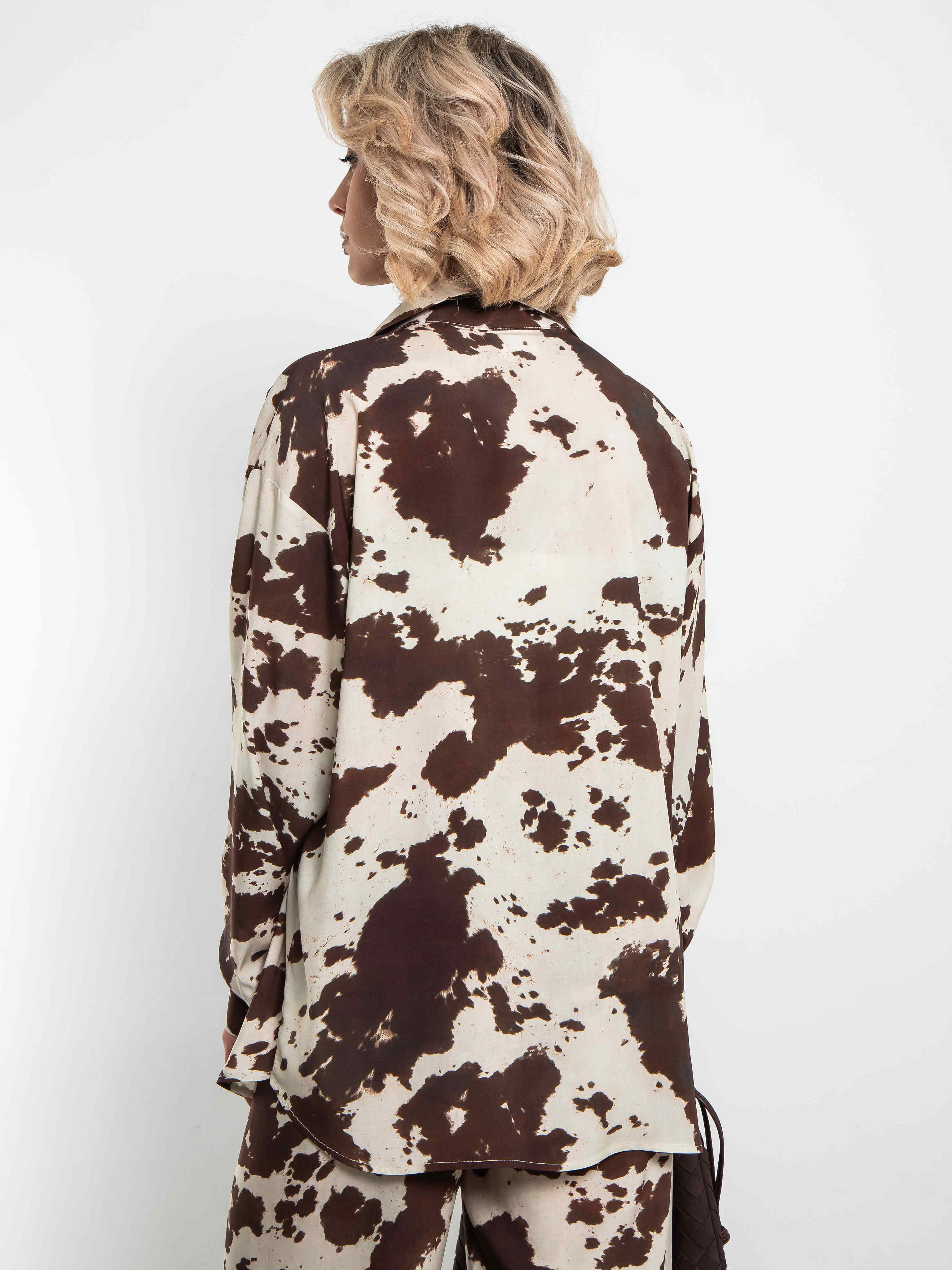 Рубашка оверсайз с трендовым принтом Kosmos(фото8)