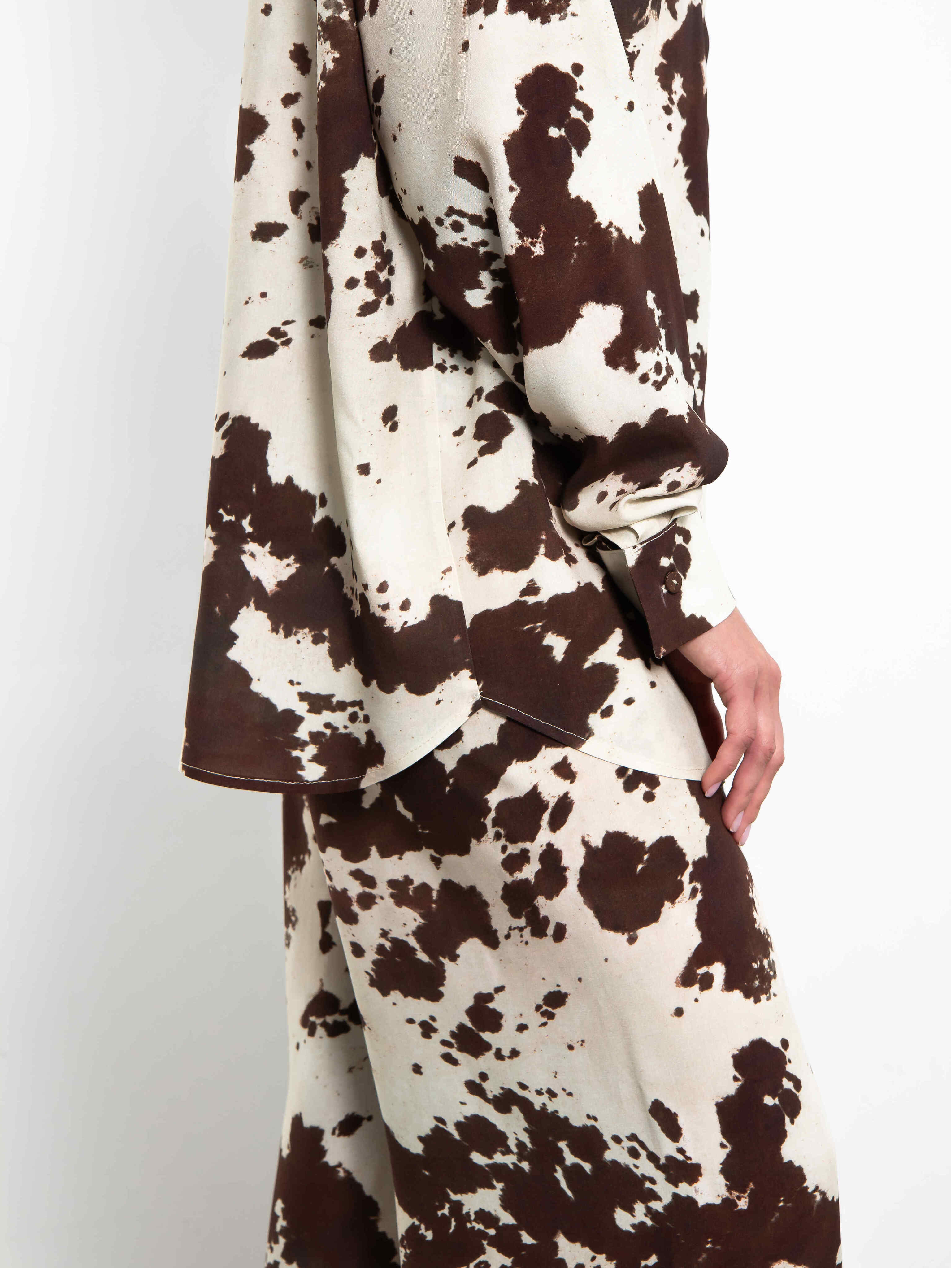 Рубашка оверсайз с трендовым принтом Kosmos(фото7)