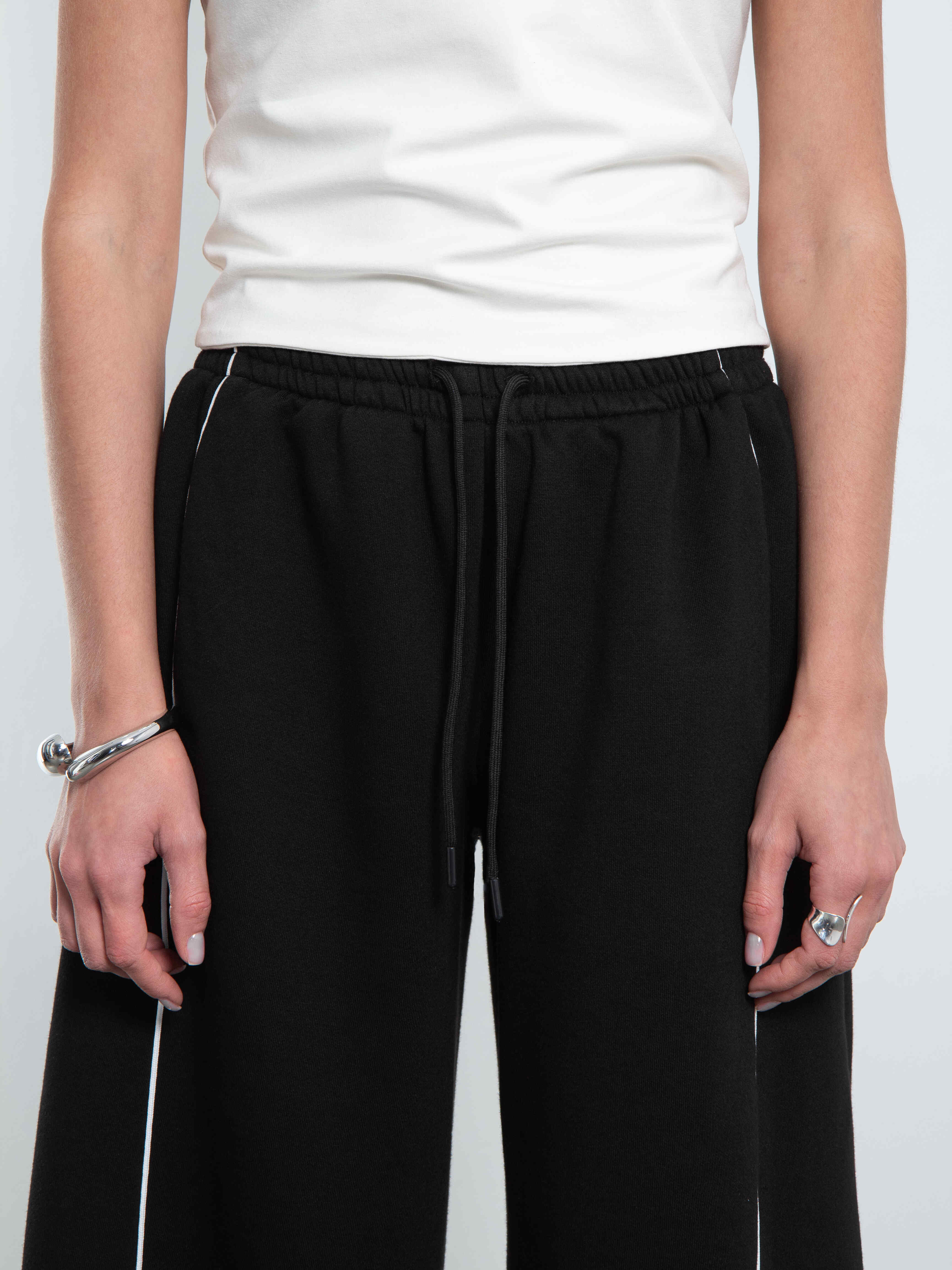 Брюки спортивные чёрные из премиального футера без начёса Kosmos(фото3)