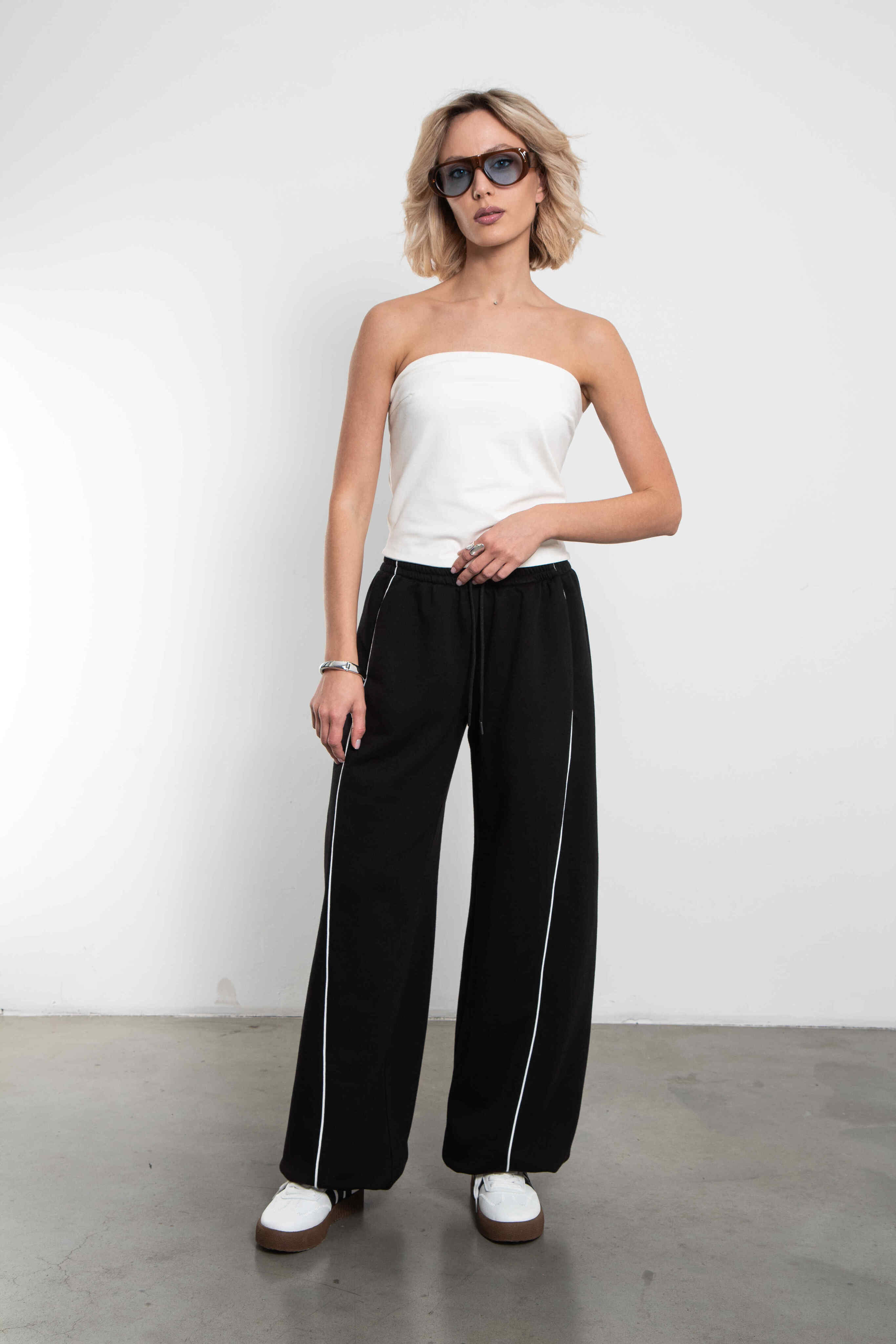 Топ-бондо трикотажный молочного цвета Kosmos(фото2)