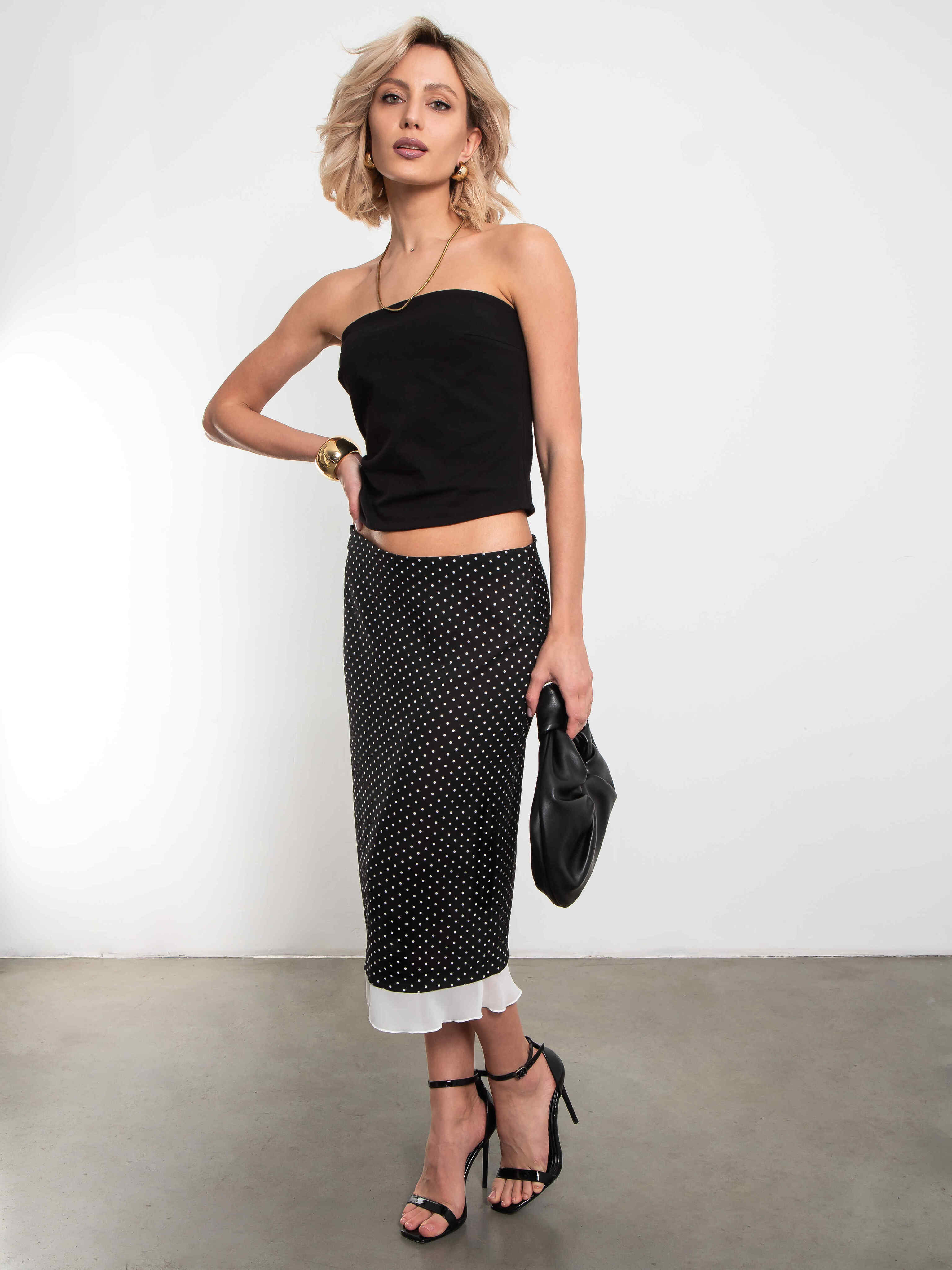 Топ-бондо трикотажный чёрного цвета Kosmos(фото2)