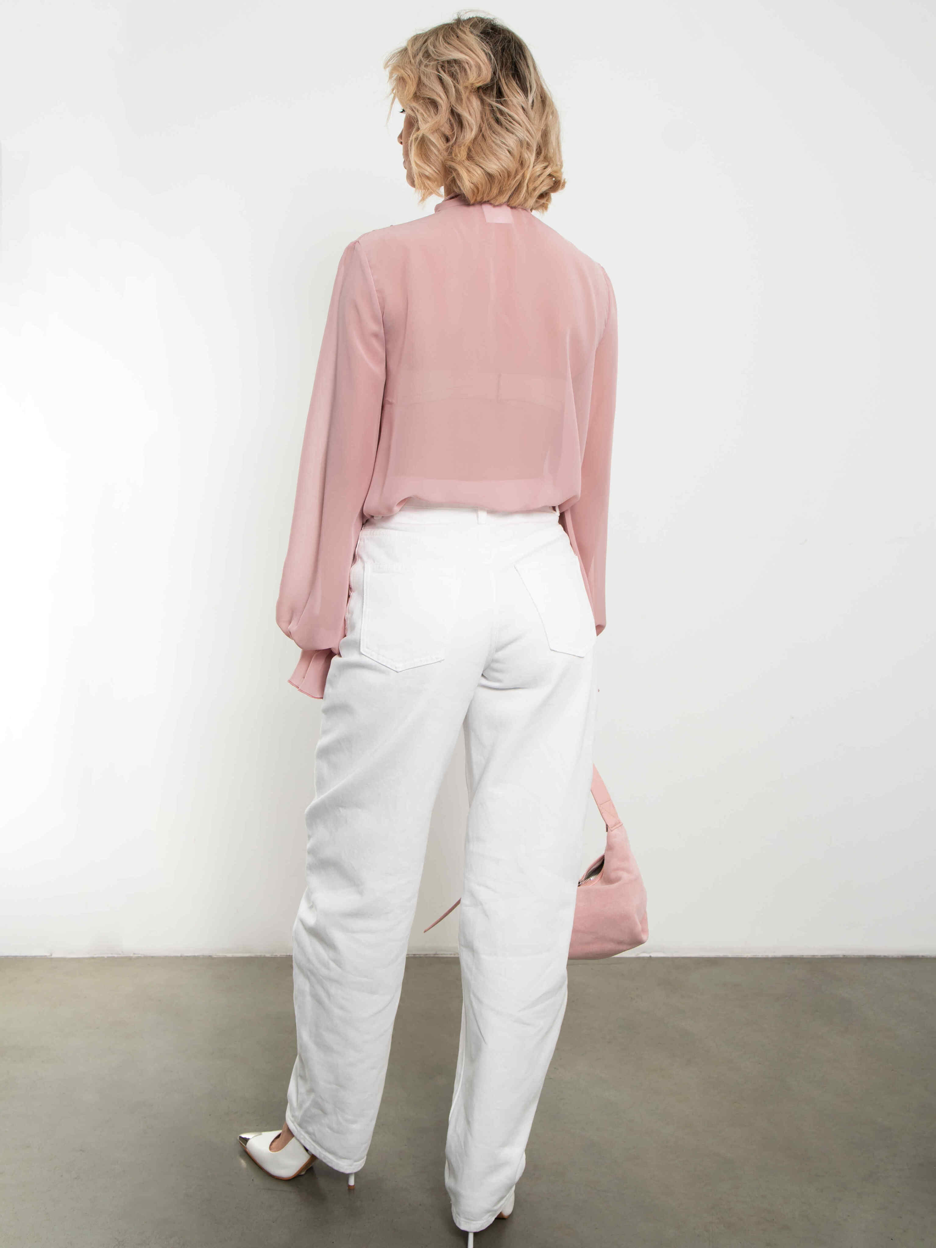 Блуза розовая с бантом Kosmos(фото6)