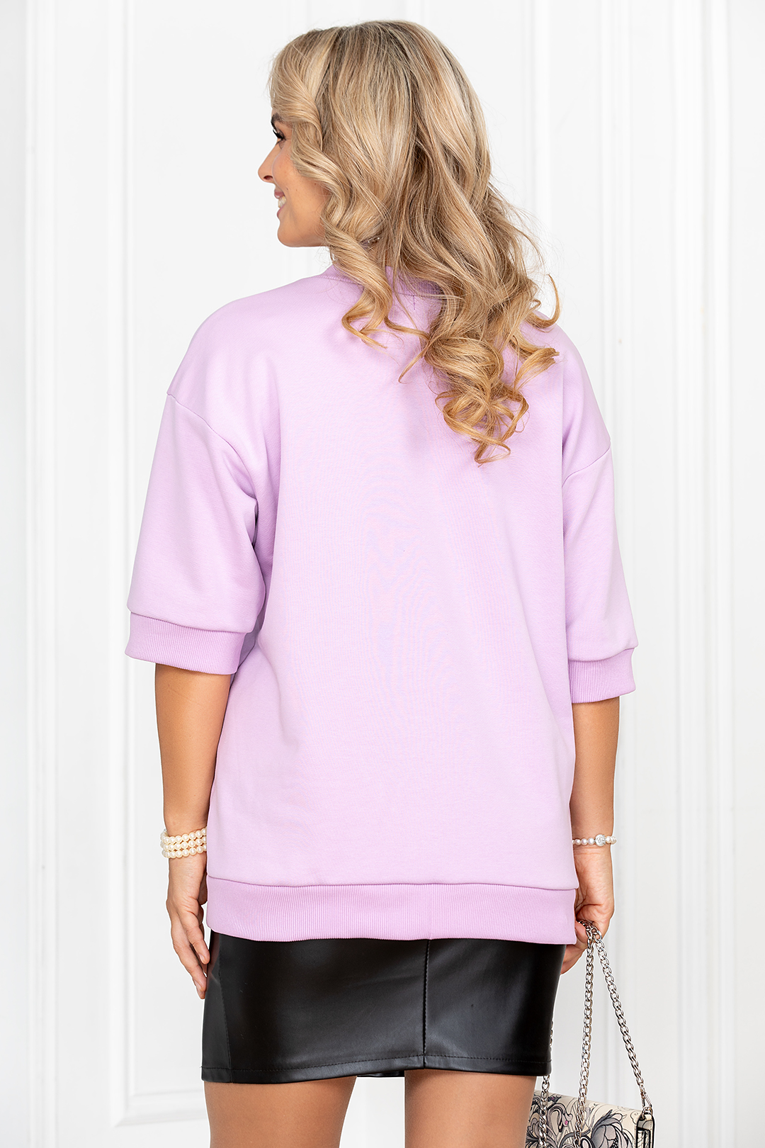 Джемпер трикотажный лавандово-розовый Lavira(фото4)