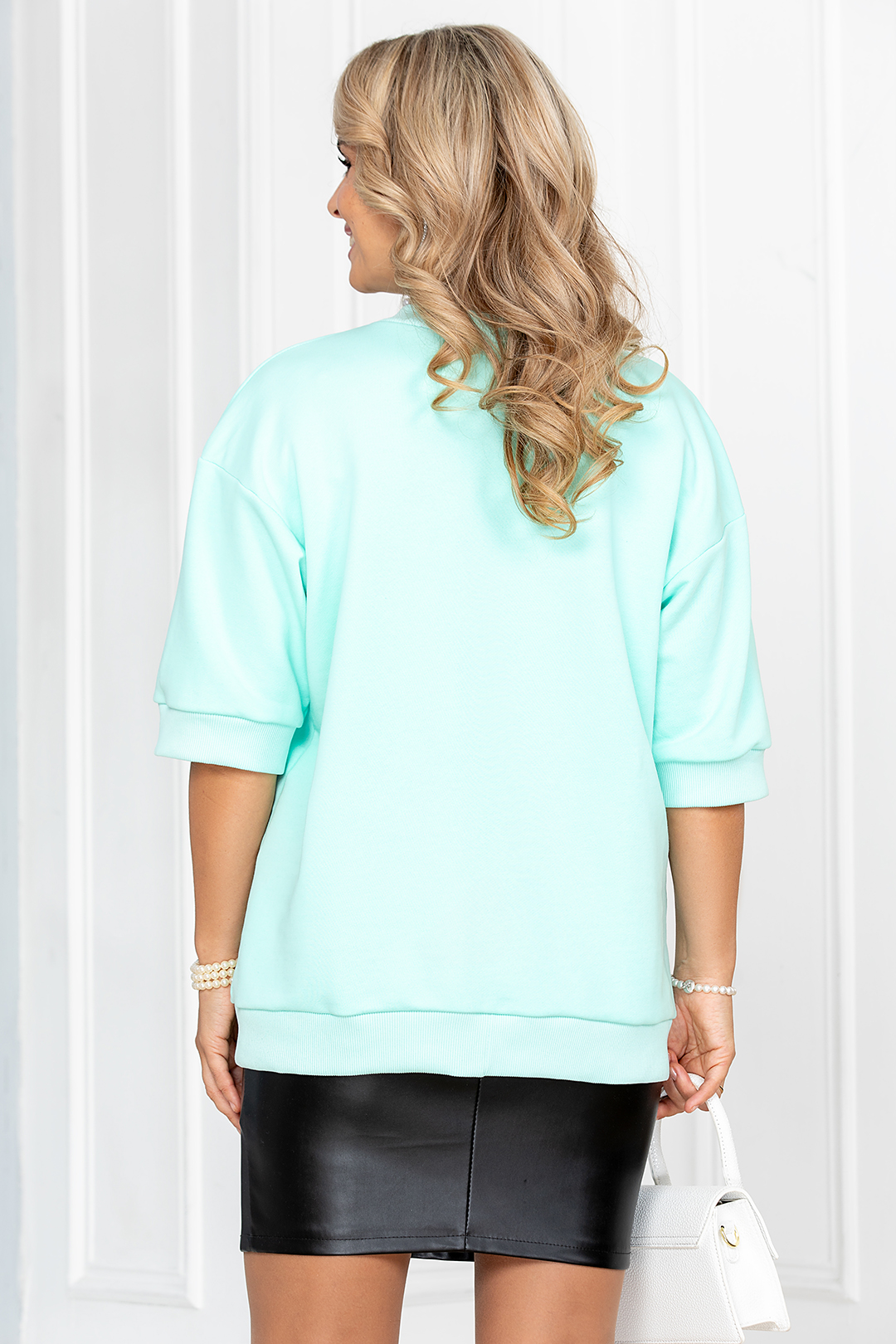 Джемпер трикотажный мятного цвета Lavira(фото4)