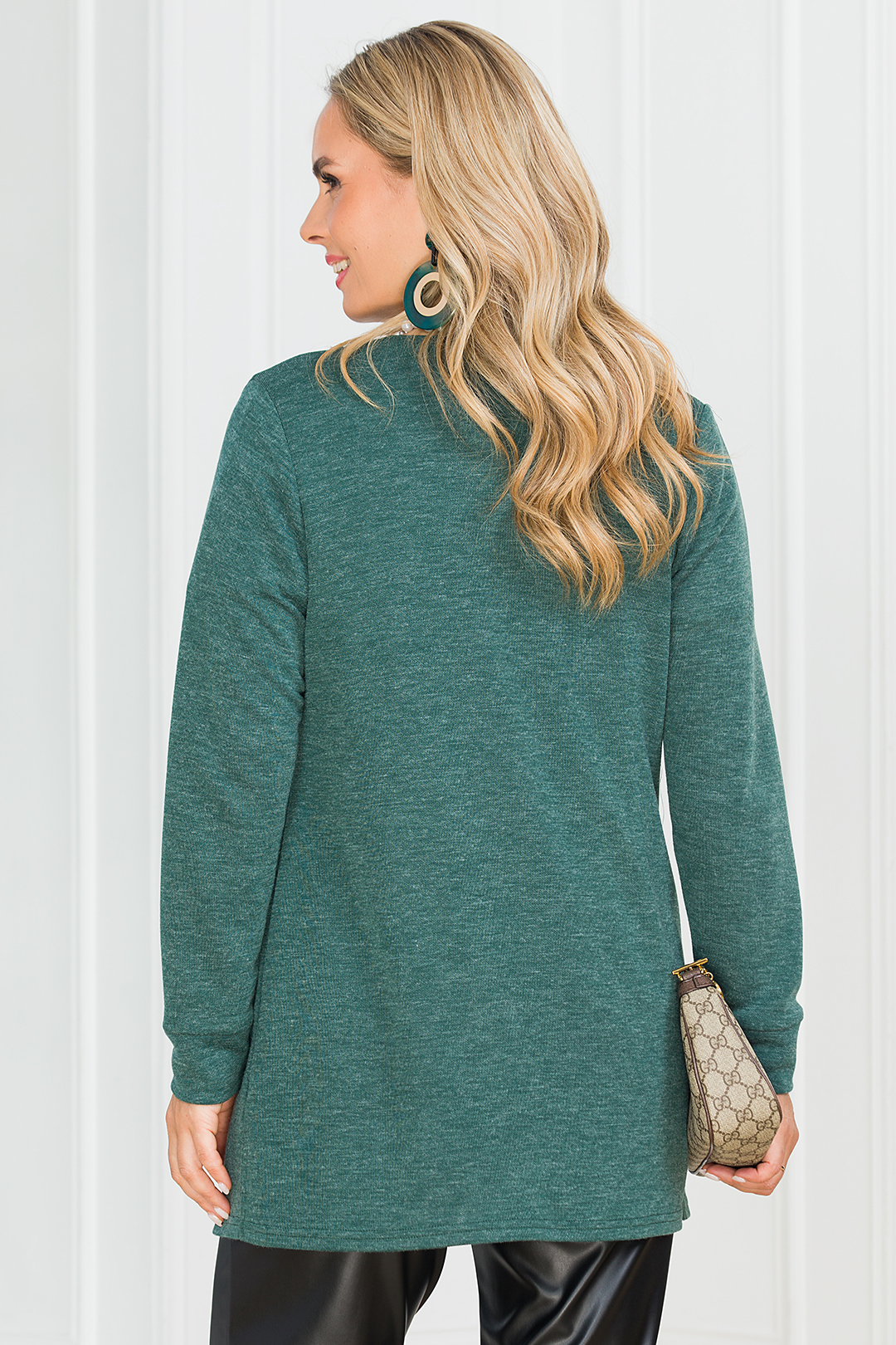 Кардиган тёмно-зелёный на пуговицах Lavira(фото4)