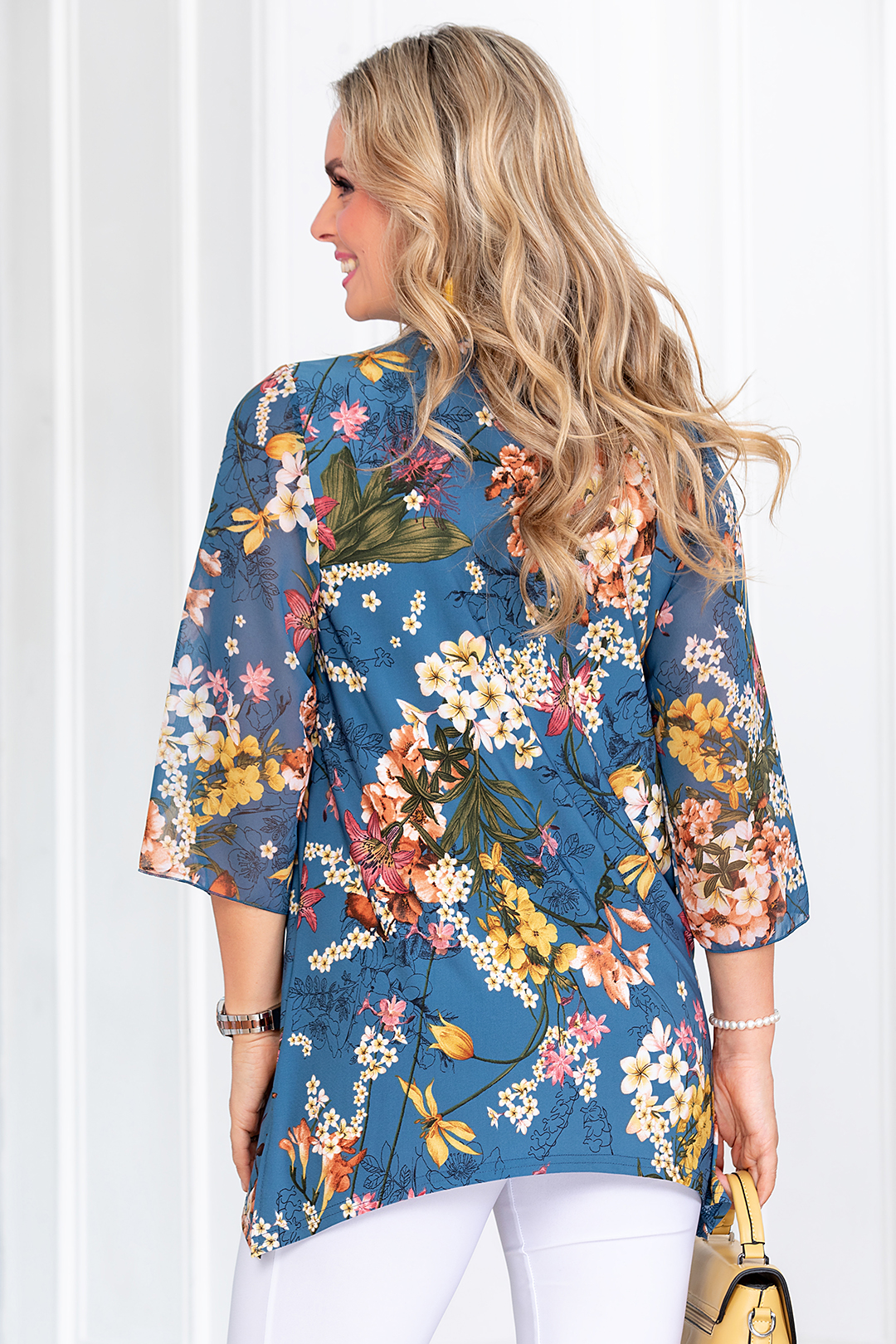 Туника тёмно-бирюзовая с укороченными рукавами Lavira(фото5)