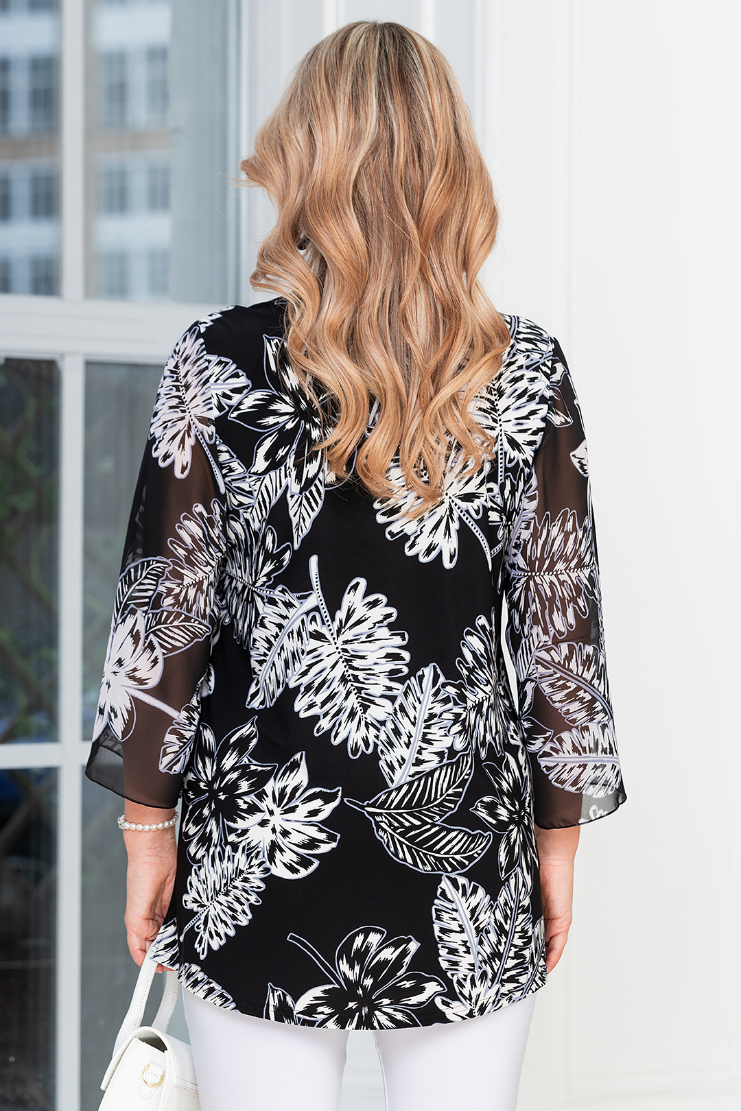 Туника чёрная с рукавами три четверти Lavira(фото5)