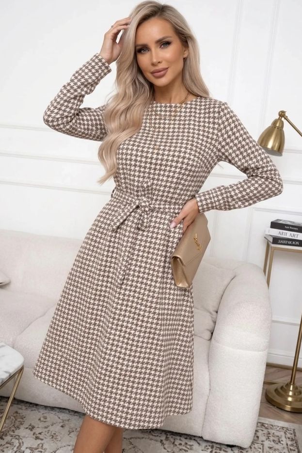 Платье трикотажное с поясом Open-Style