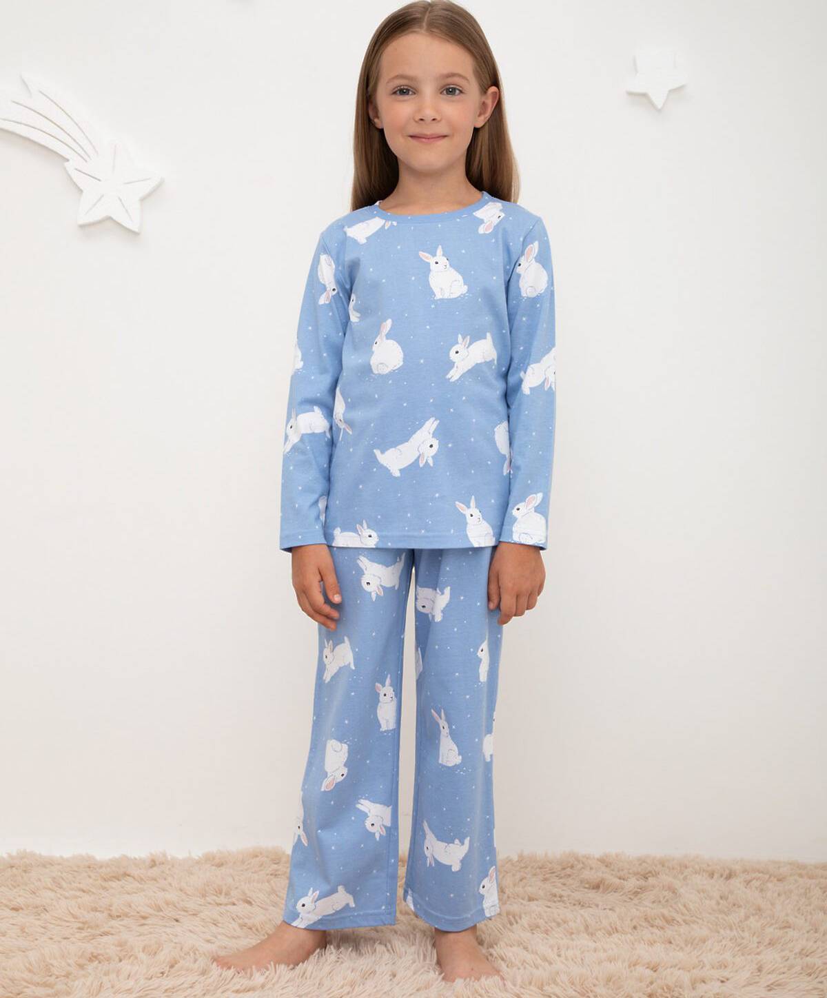 Синяя пижама для девочка