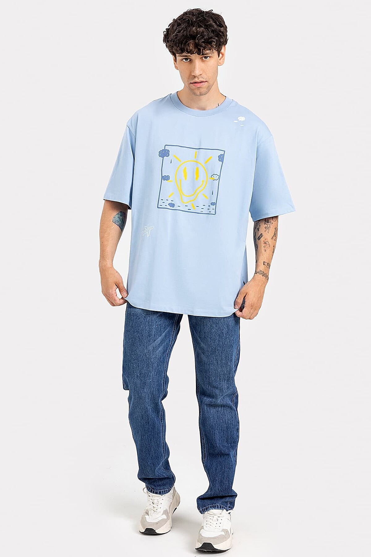 Голубая мужская футболка с коротким рукавом 22/3032П-0 Mark Formelle men(фото2)