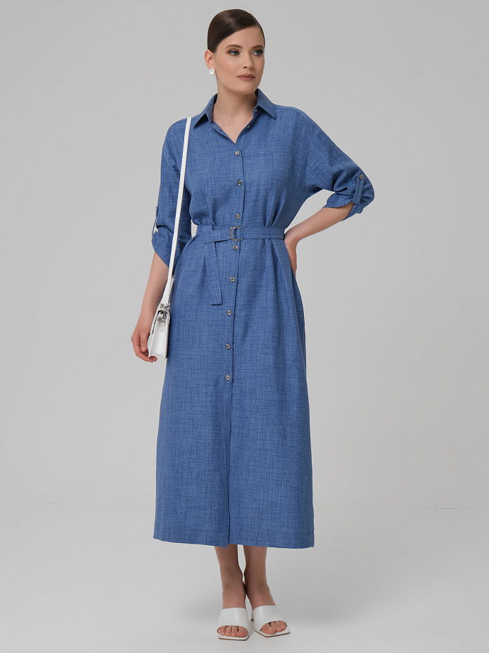 Платье А-образного силуэта с поясом Priz(фото2)