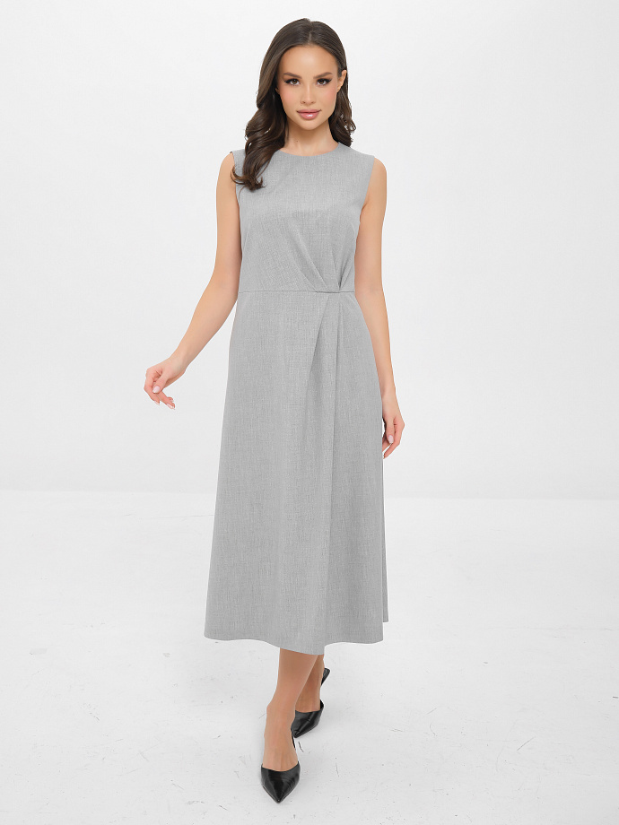 Платье без рукавов светло-серое Priz(фото5)