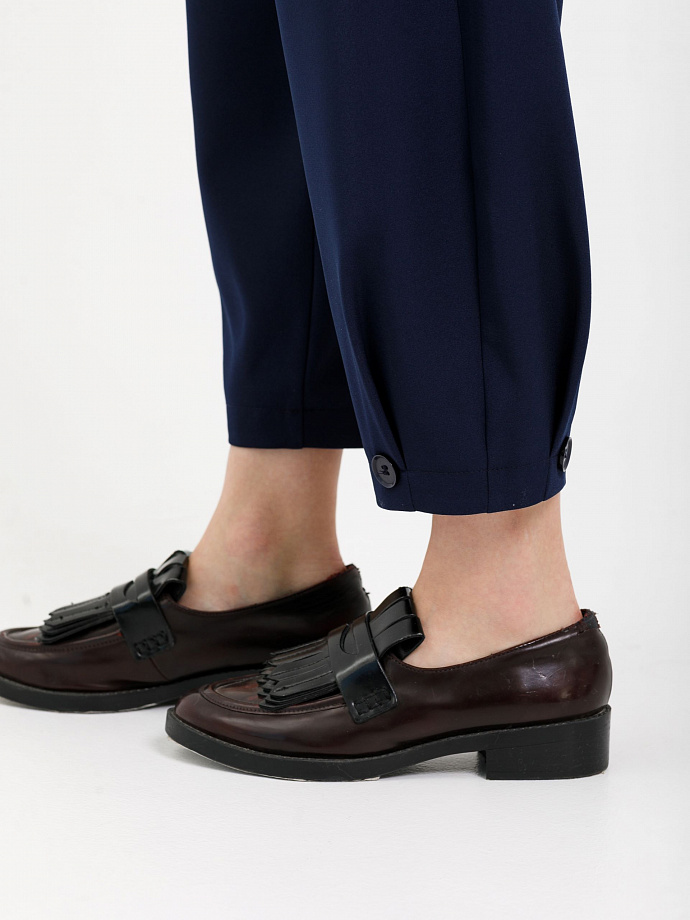 Брюки-бананы тёмно-синие с карманами Priz(фото6)