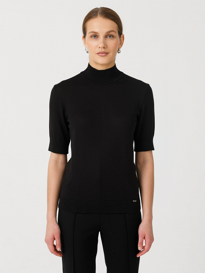 Водолазка чёрная с коротким рукавом Priz(фото2)