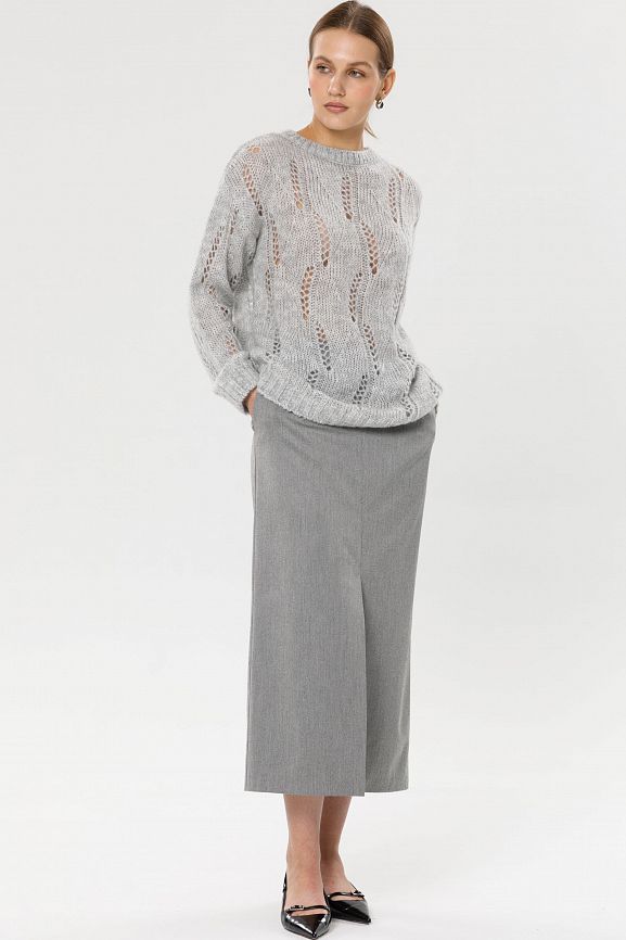 Юбка светло-серая с карманами Priz