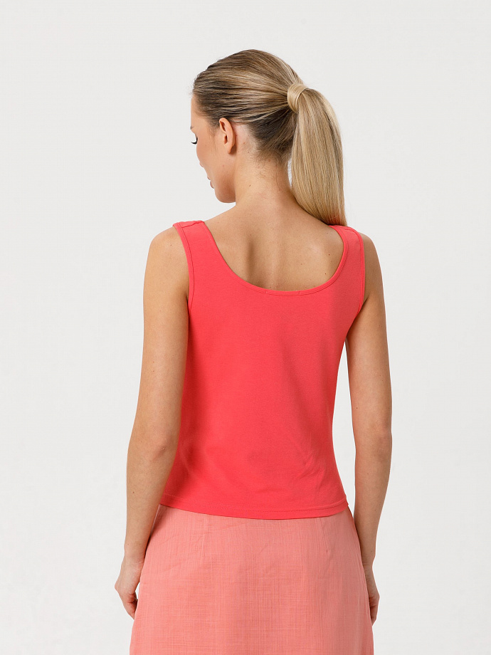 Топ трикотажный кораллового цвета Priz(фото5)