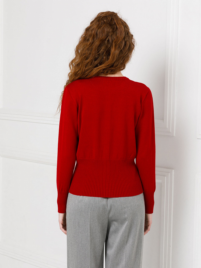 Кардиган на пуговицах в гранатовом цвете Priz(фото6)