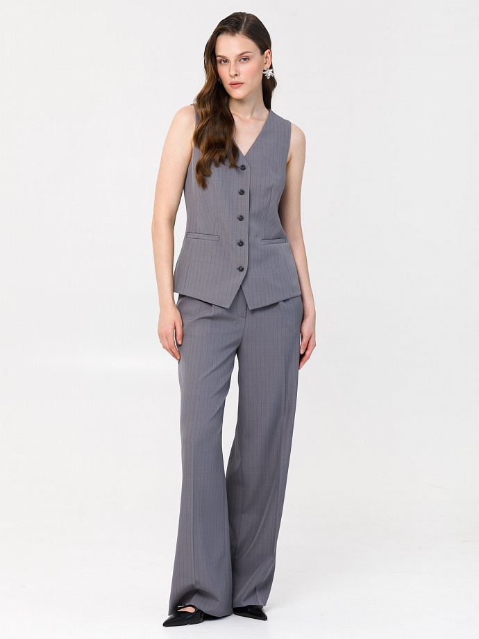 Жилет тёмно-серый в полоску Priz(фото2)