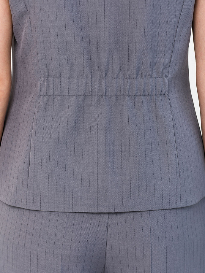 Жилет тёмно-серый в полоску Priz(фото5)