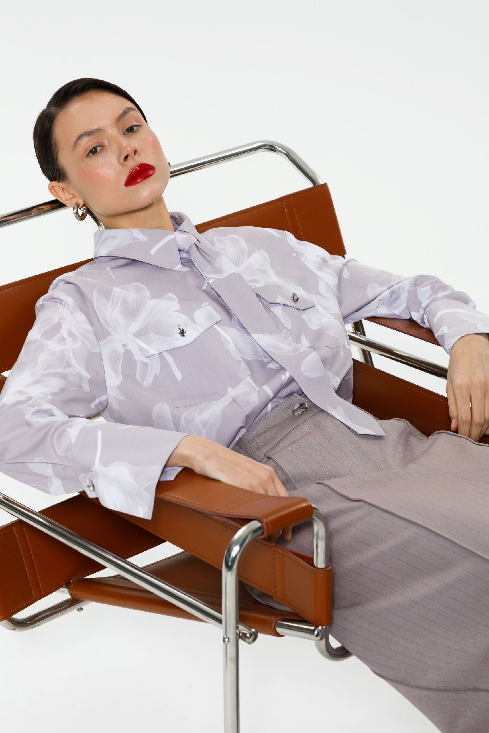 Блузка со съёмным галстуком Priz