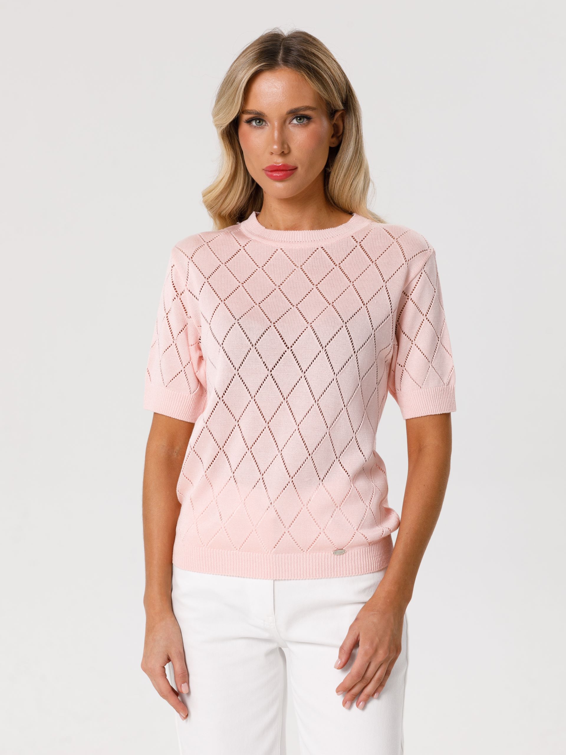 Блуза вязаная розового цвета Priz(фото3)