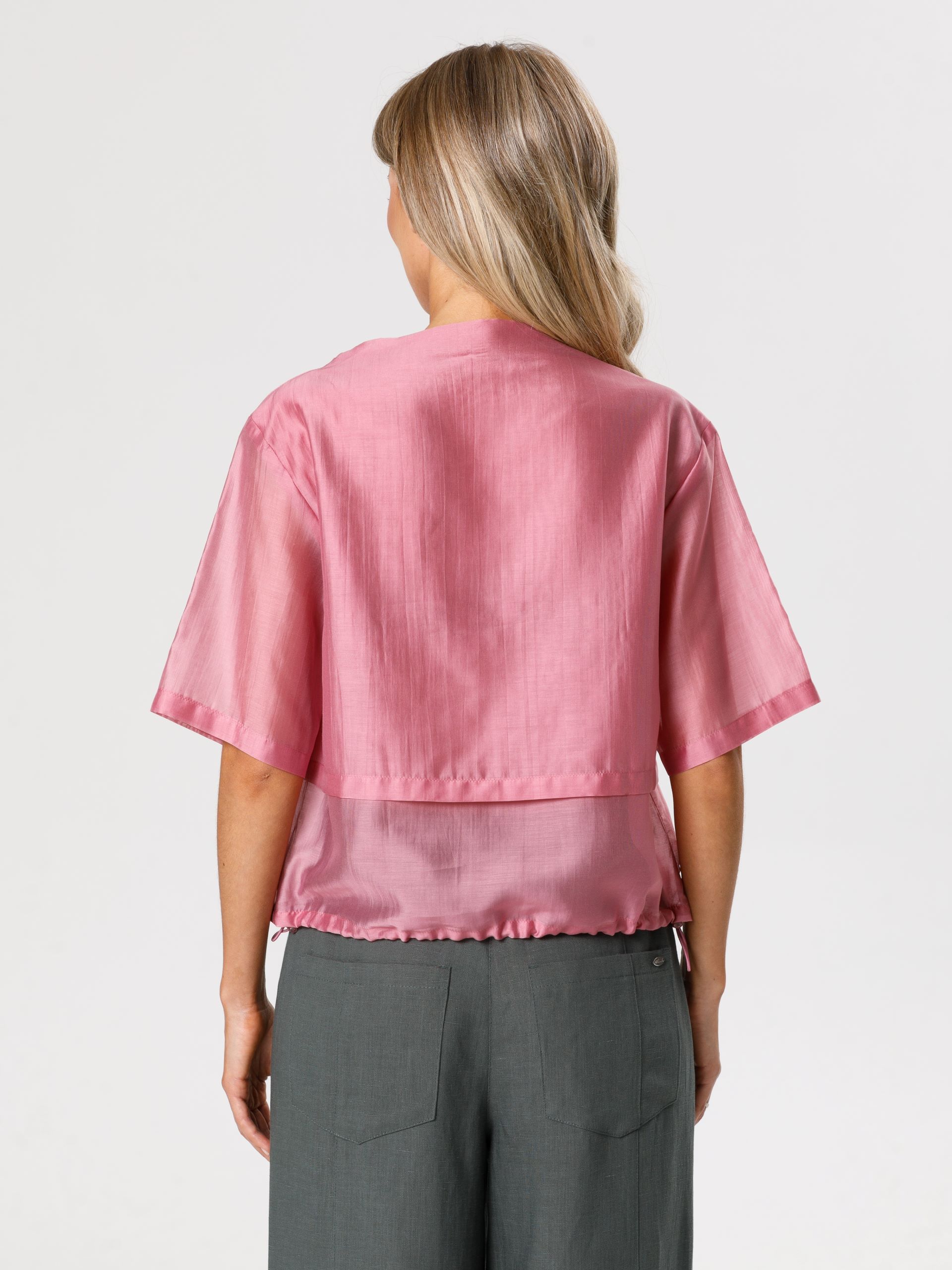 Блузка розовая из тенселя Priz(фото5)