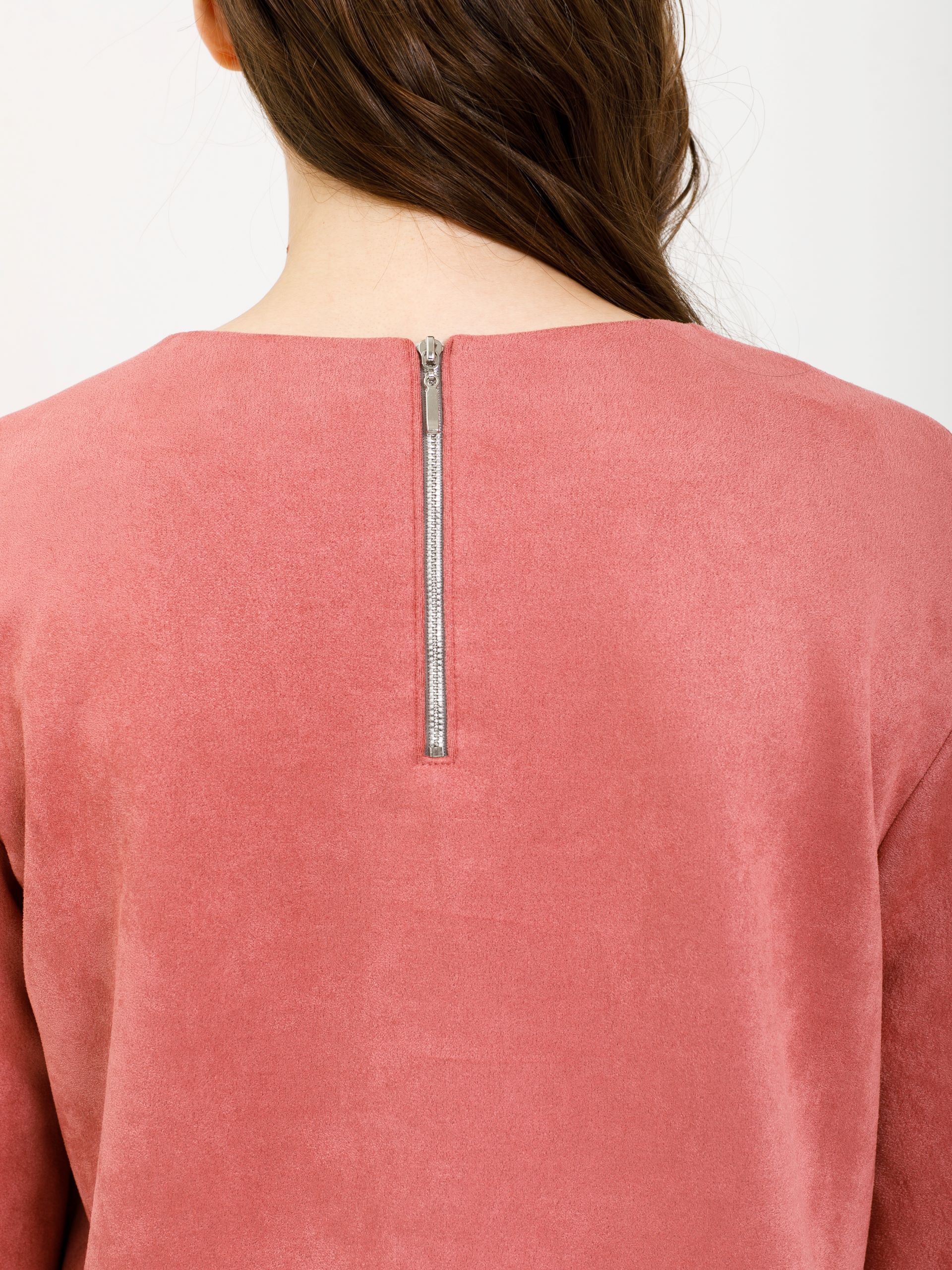 Блуза розовая из искусственной замши Priz(фото7)