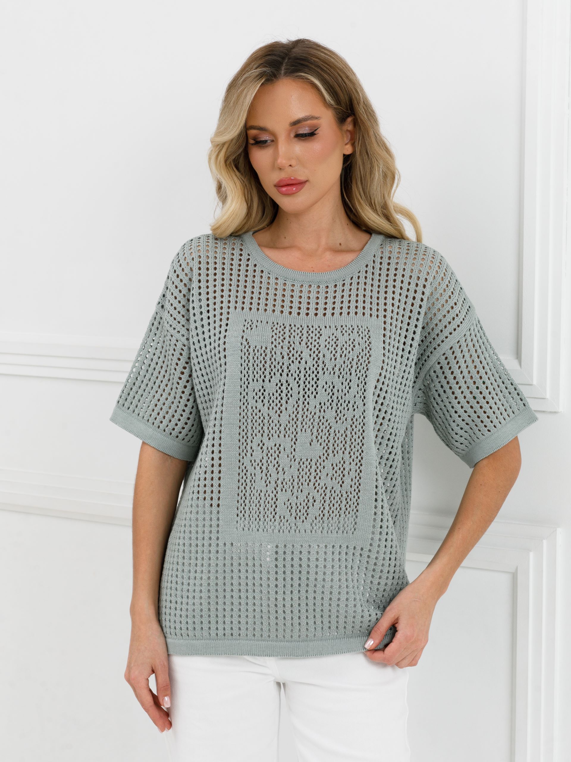 Блуза вязаная с короткими рукавами Priz(фото3)