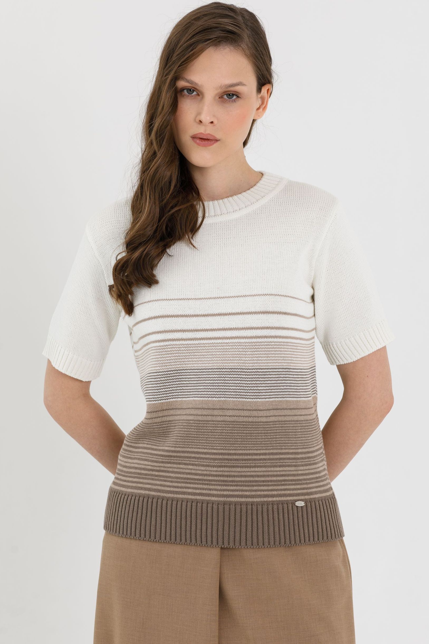 Блуза вязаная в полоску Priz