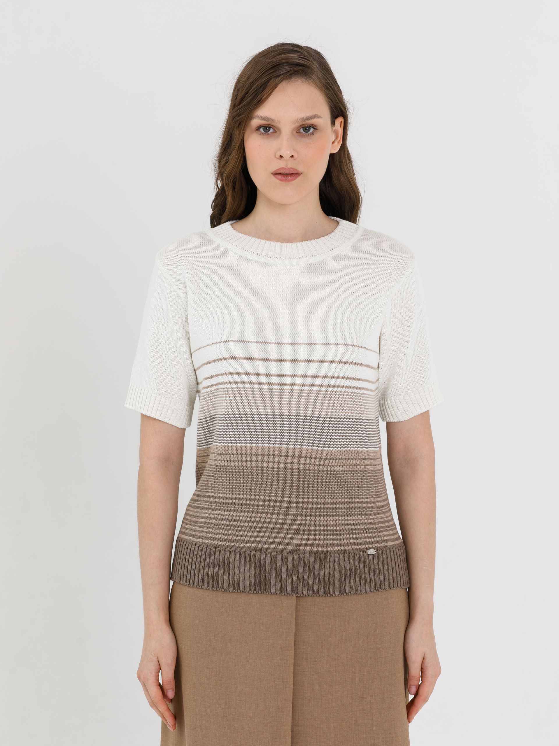 Блуза вязаная в полоску Priz(фото3)