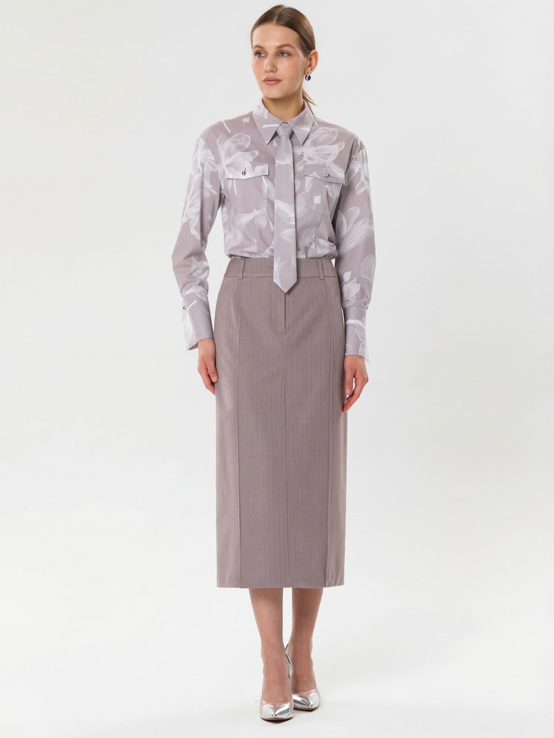 Блузка со съёмным галстуком Priz(фото2)