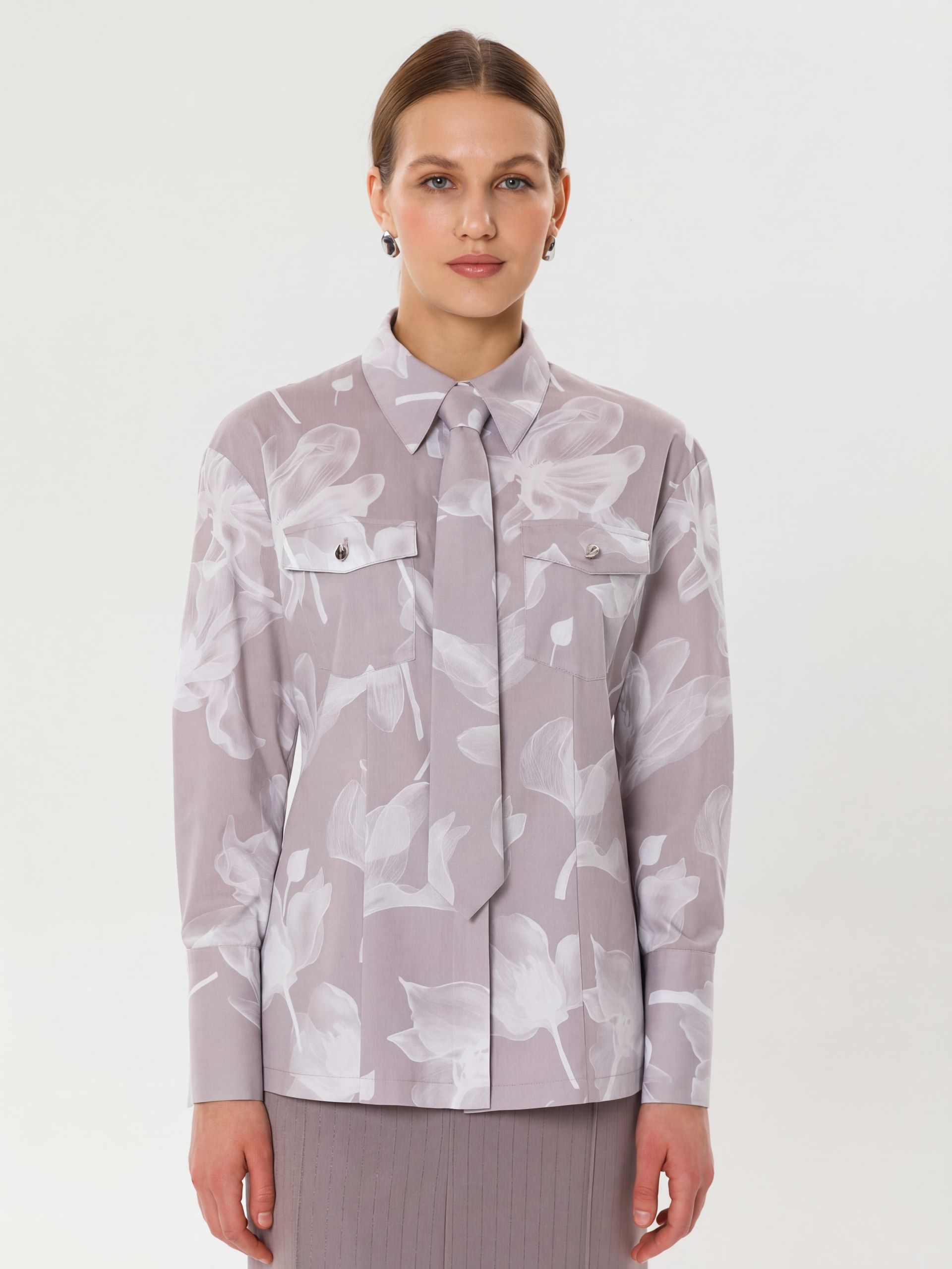 Блузка со съёмным галстуком Priz(фото3)