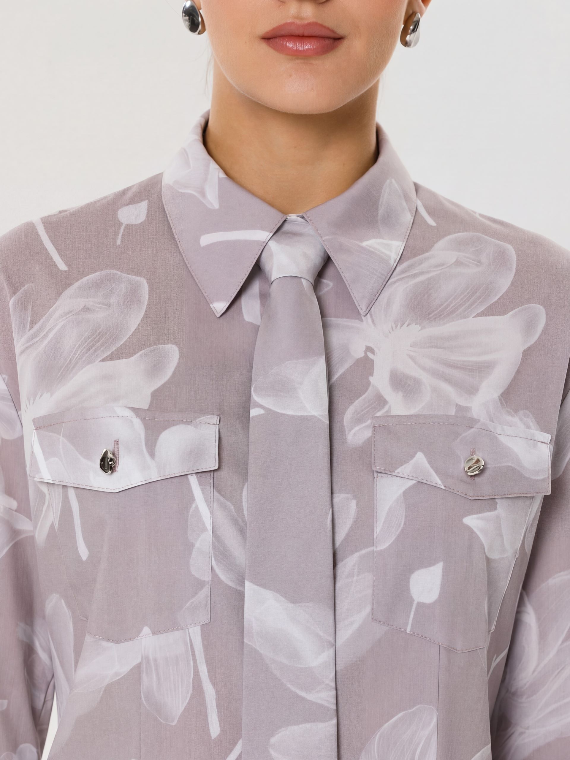 Блузка со съёмным галстуком Priz(фото7)