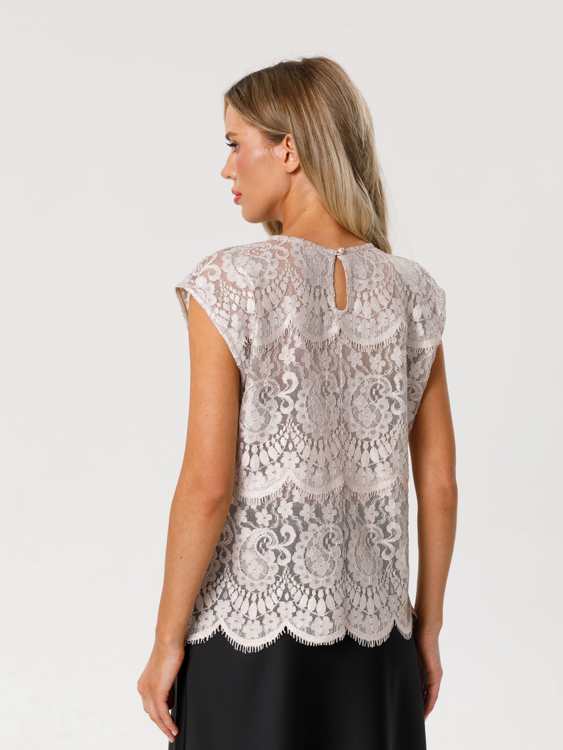 Блуза кружевная без рукавов Priz(фото5)