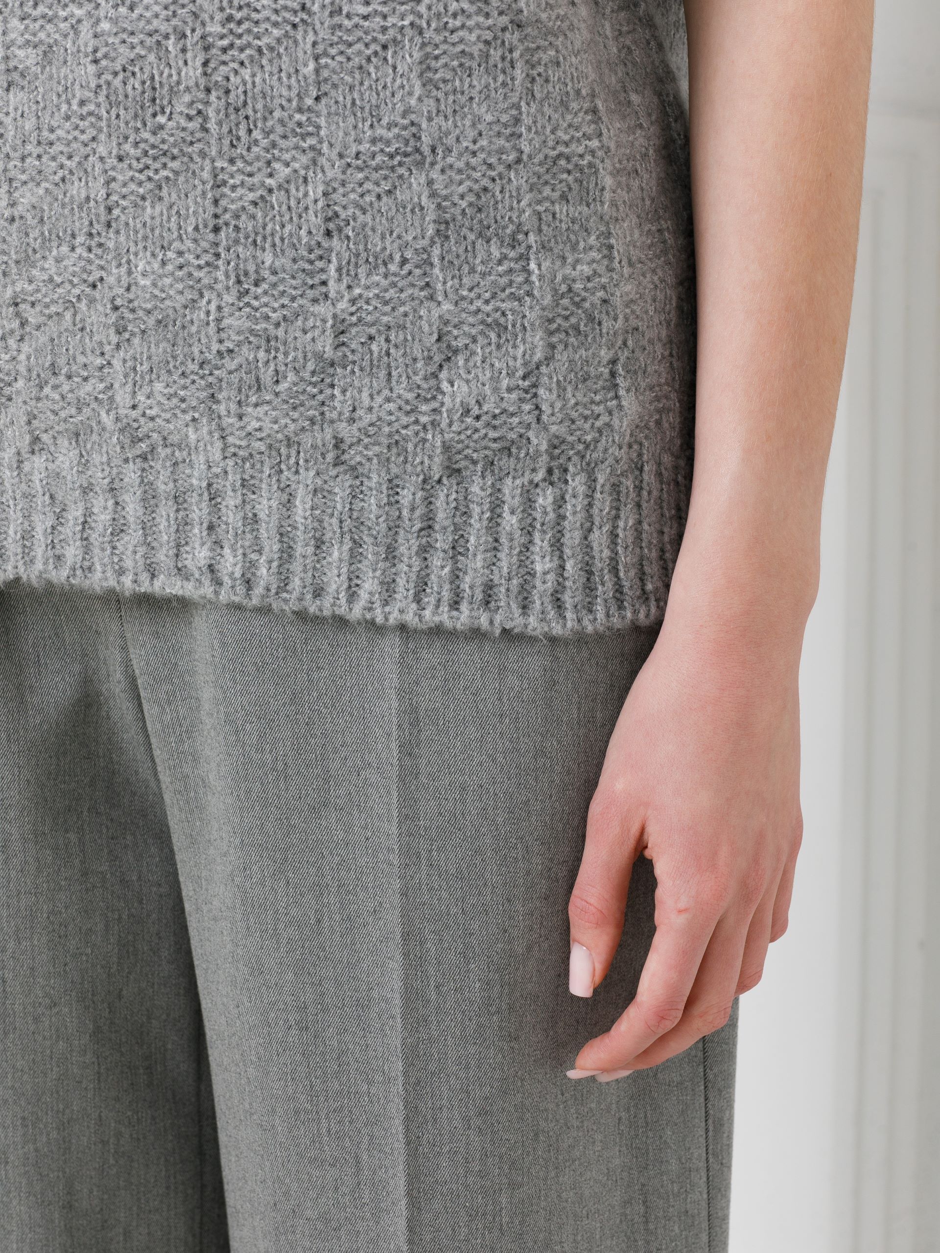 Блуза вязаная тёмно-серая Priz(фото5)