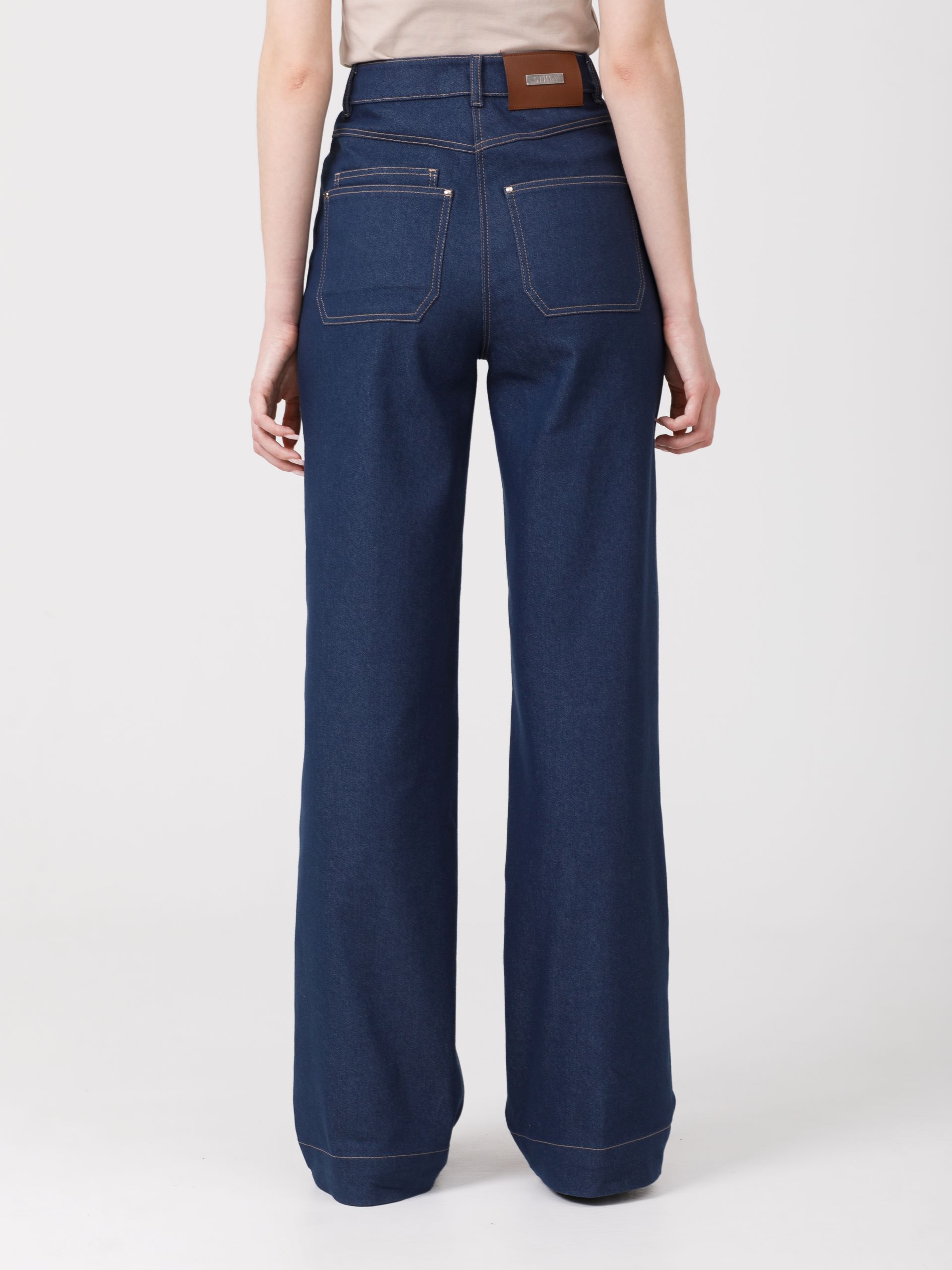 Джинсы прямые серо-синего цвета Priz(фото4)