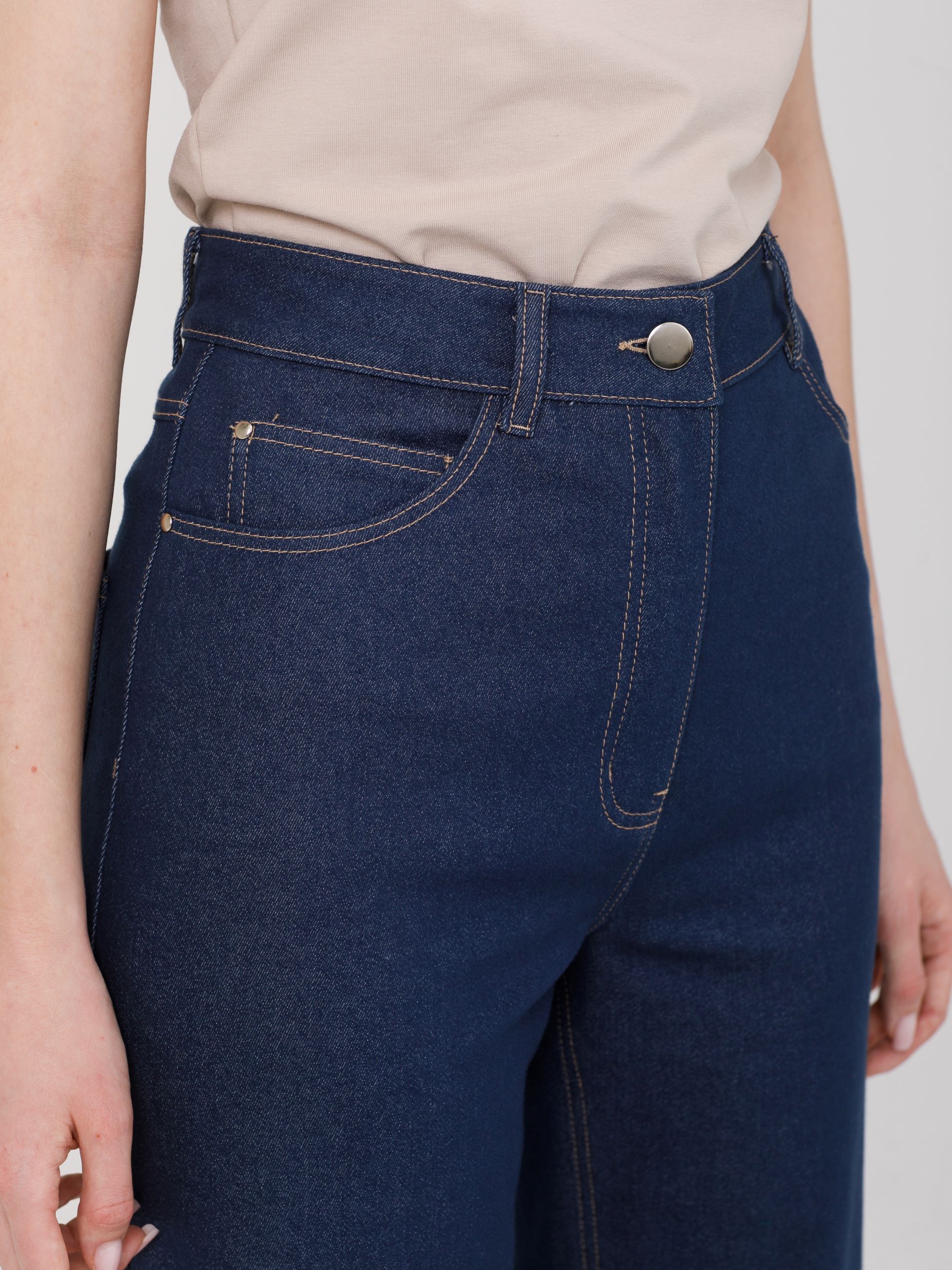 Джинсы прямые серо-синего цвета Priz(фото3)